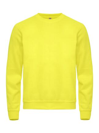 clique Basic Roundneck bluza unisex żółta odblaskowa – visibility yellow