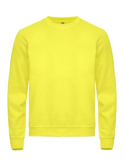 clique Basic Roundneck bluza unisex żółta odblaskowa – visibility yellow