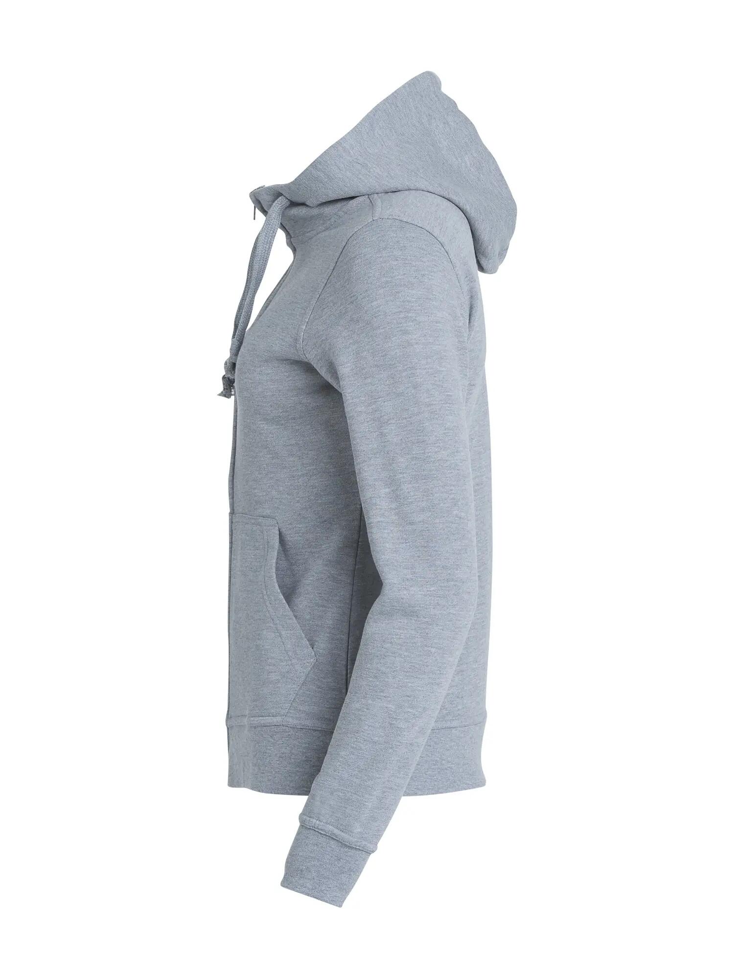 clique Basic Hoody Full Zip Women - Kapuzen-Sweat grau meliert – grey melange 3/4