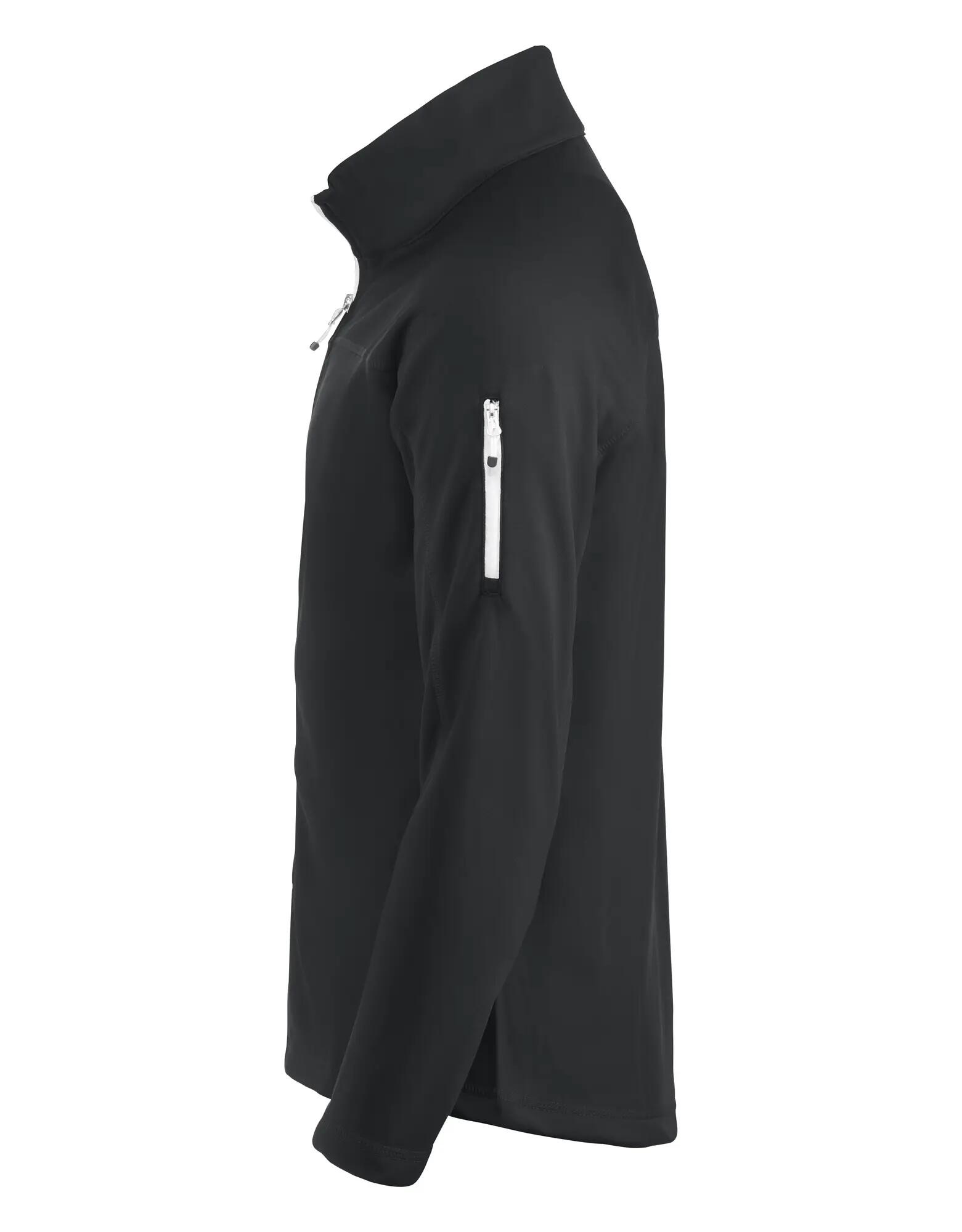 clique Ducan casaco unisexo com fecho, interior escovado – black 3/4