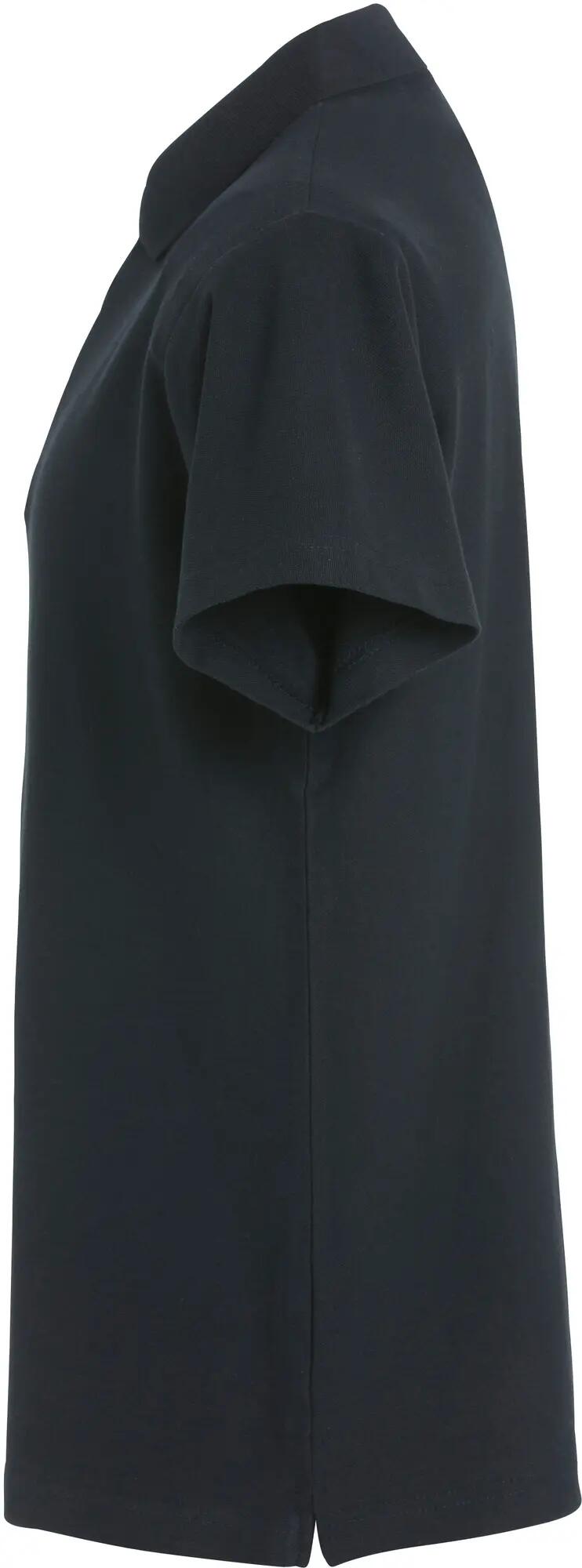 clique Basic Polo S/S Junior em polyester interlock preto – black 3/4