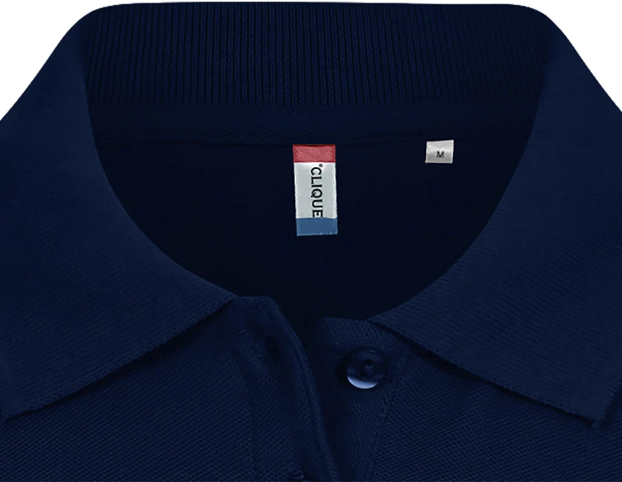 clique Basic Polo Mulher – Dark Navy, 100% algodão, corte feminino 2/5