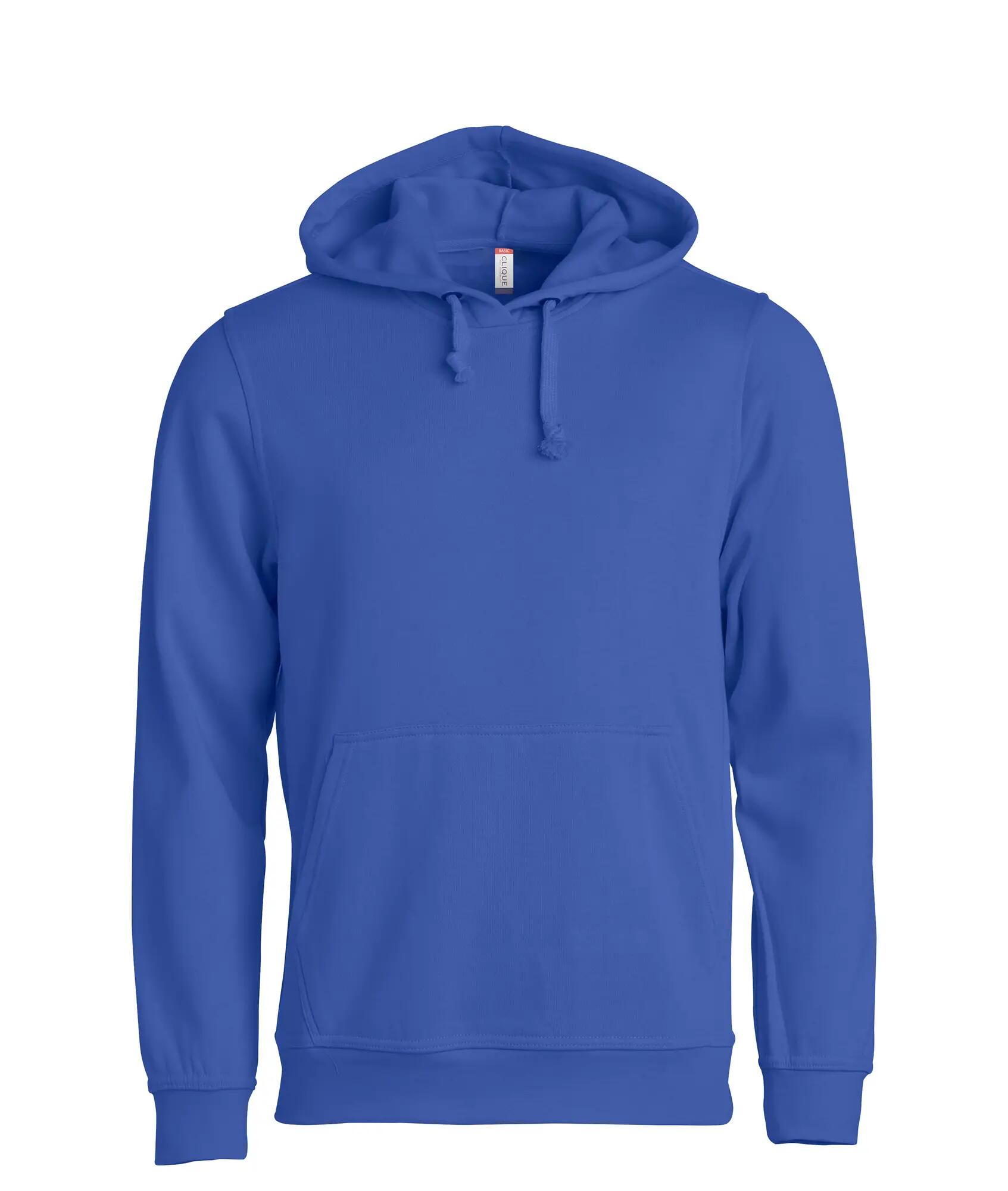 clique Basic Hoody unissexo em tecido estabilizado – blue 1/4