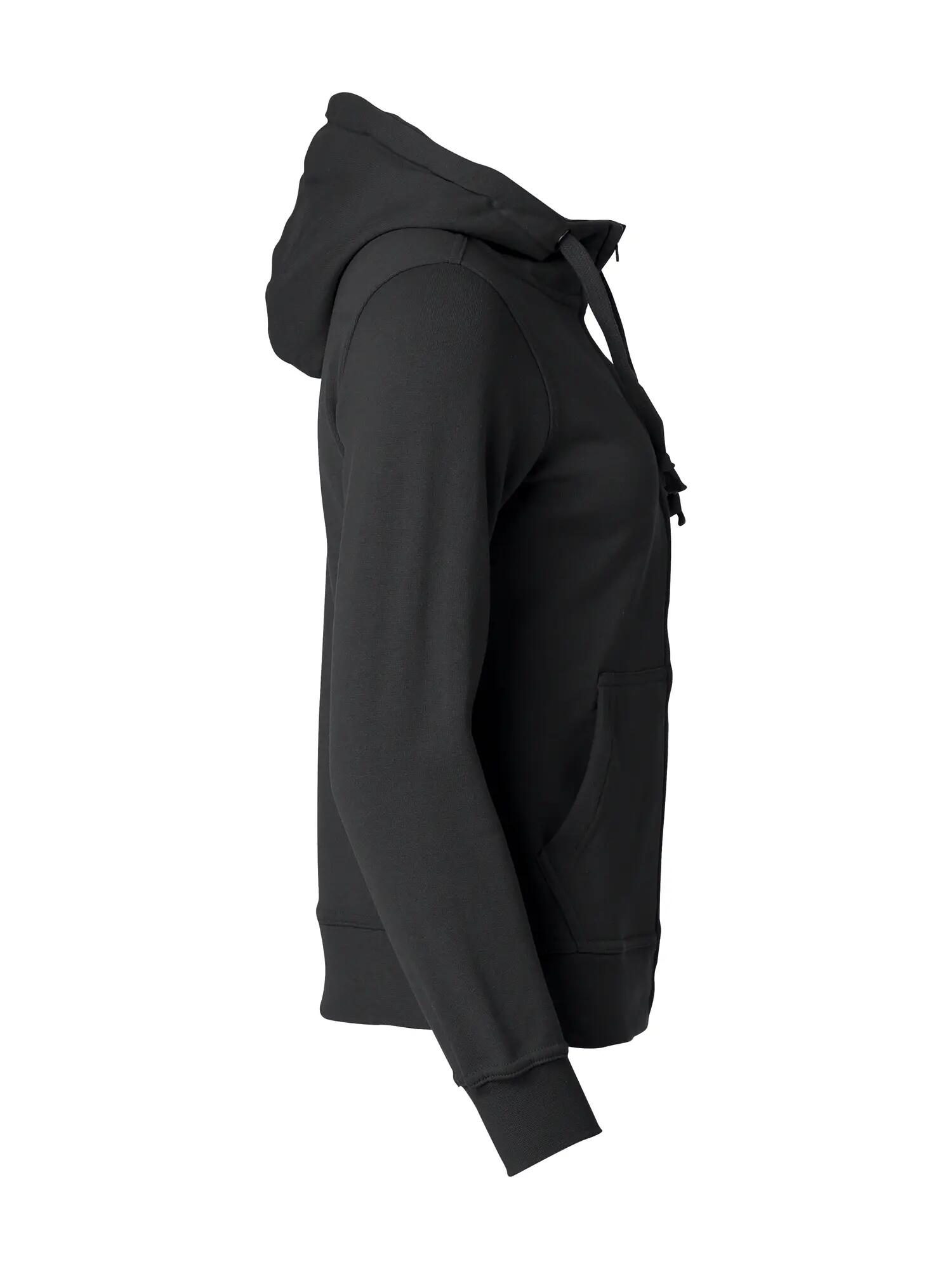 clique Basic Hoody Full Zip Women – sweat com capuz preta – black 4/4