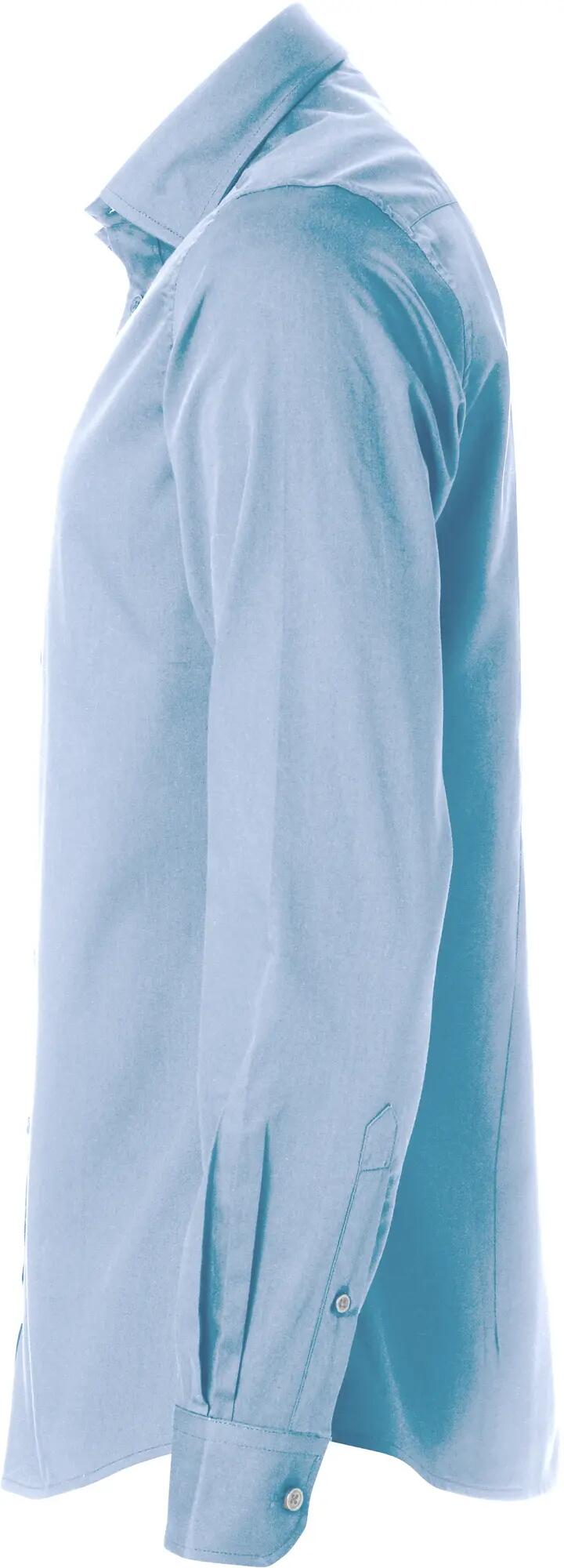 clique Clark camisa masculina manga longa 100% algodão azul claro – light blue 3/5