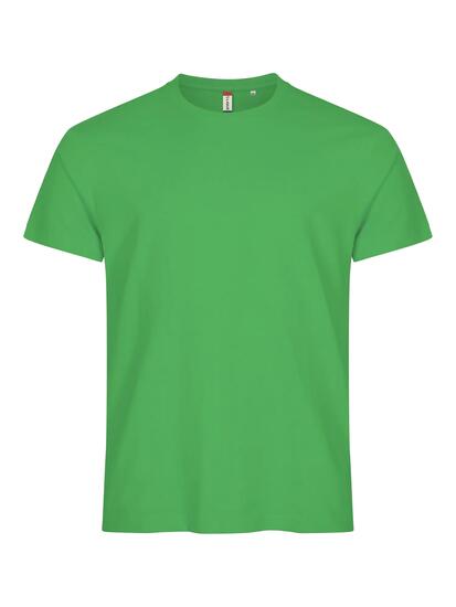 clique Basic-T Herren-T-Shirt Slim Fit aus Baumwolle, apple green