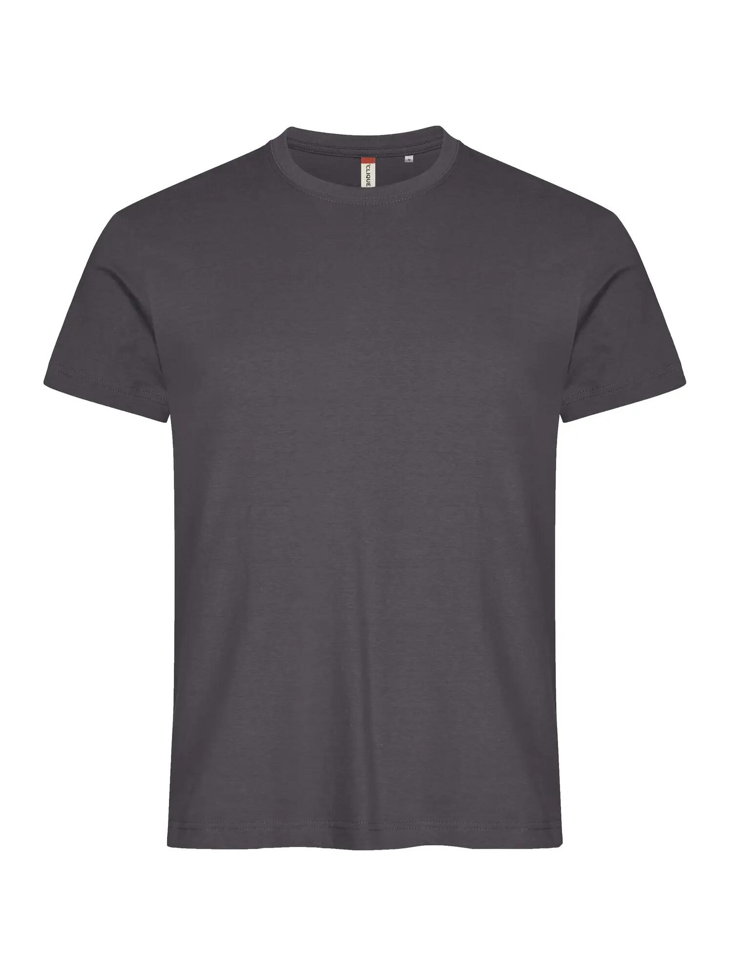 clique Basic-T Herren-T-Shirt aus Baumwolle, schlanke Passform – Metal Grey 1/5