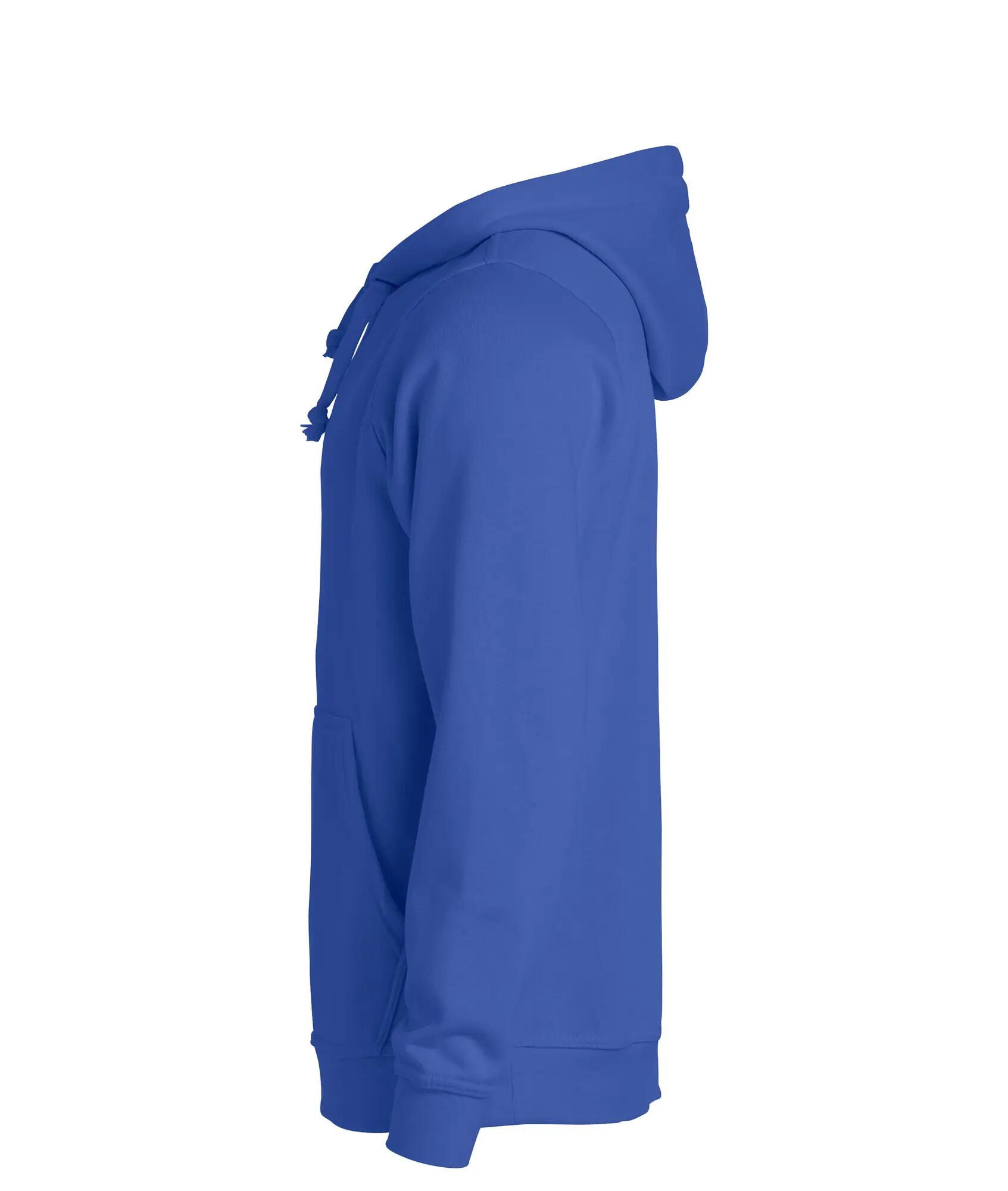 clique Basic Hoody unissexo em tecido estabilizado – blue 3/4