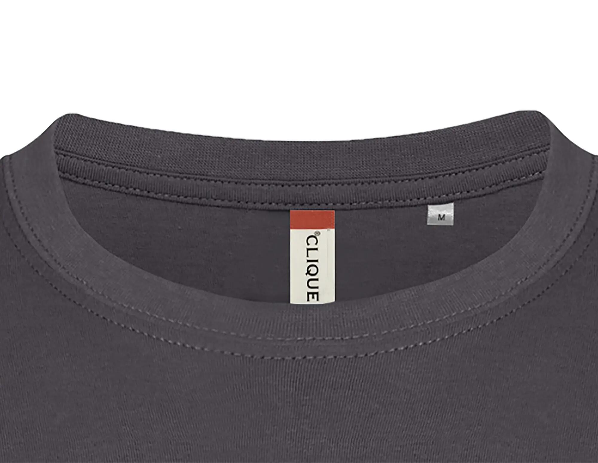 clique Basic-T Herren-T-Shirt aus Baumwolle, schlanke Passform – Metal Grey 5/5