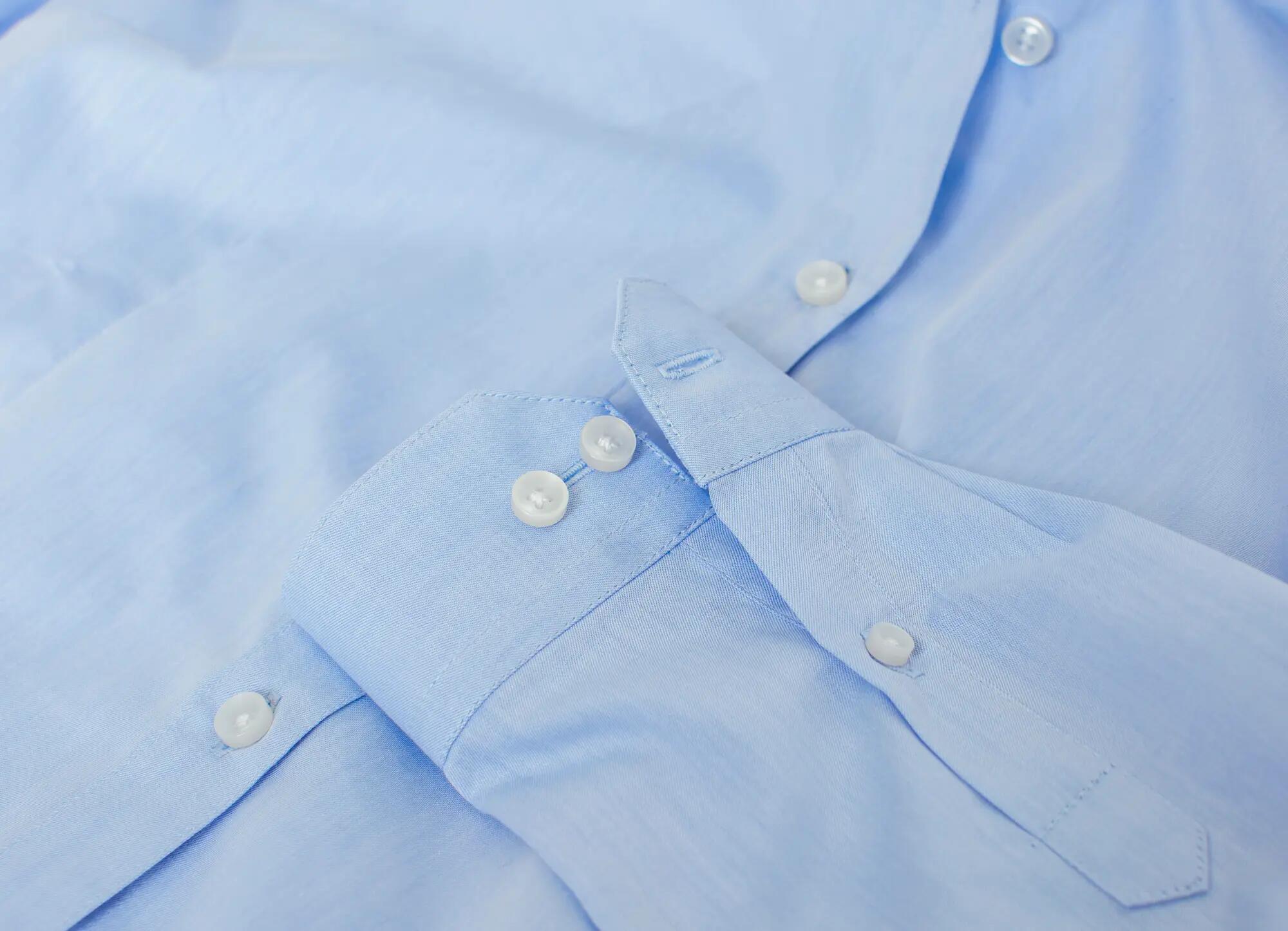 clique Clark camisa masculina manga longa 100% algodão azul claro – light blue 2/5