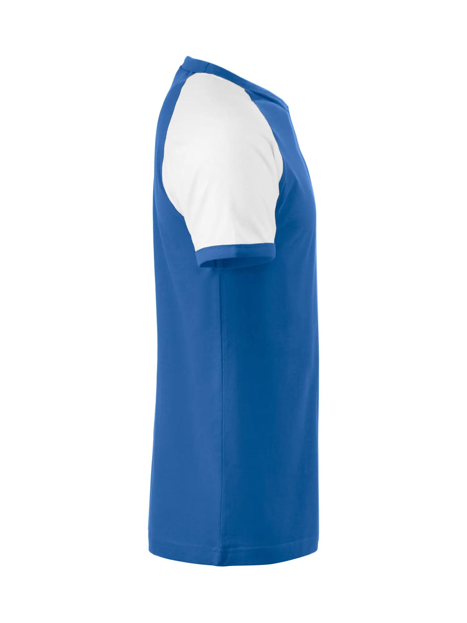 clique Raglan-T - T-shirt raglan bicolor em algodão penteado – royal blue 4/4