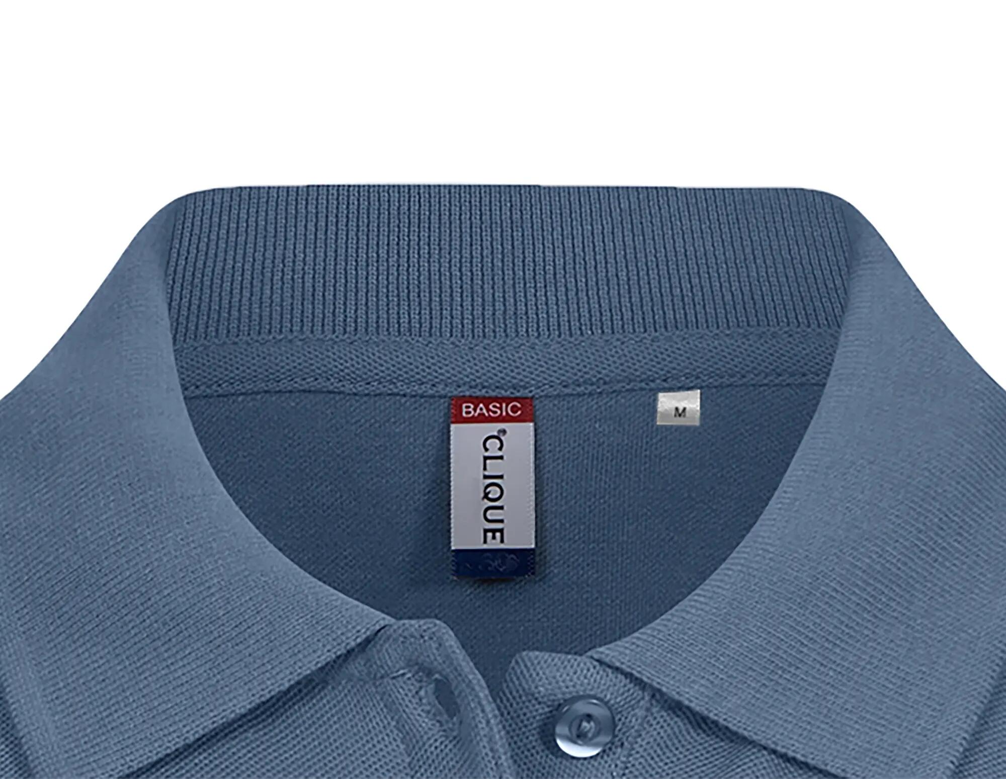 clique Basic Polo Women — 100% katoen, comfortabele pasvorm – Steel Blue 5/5