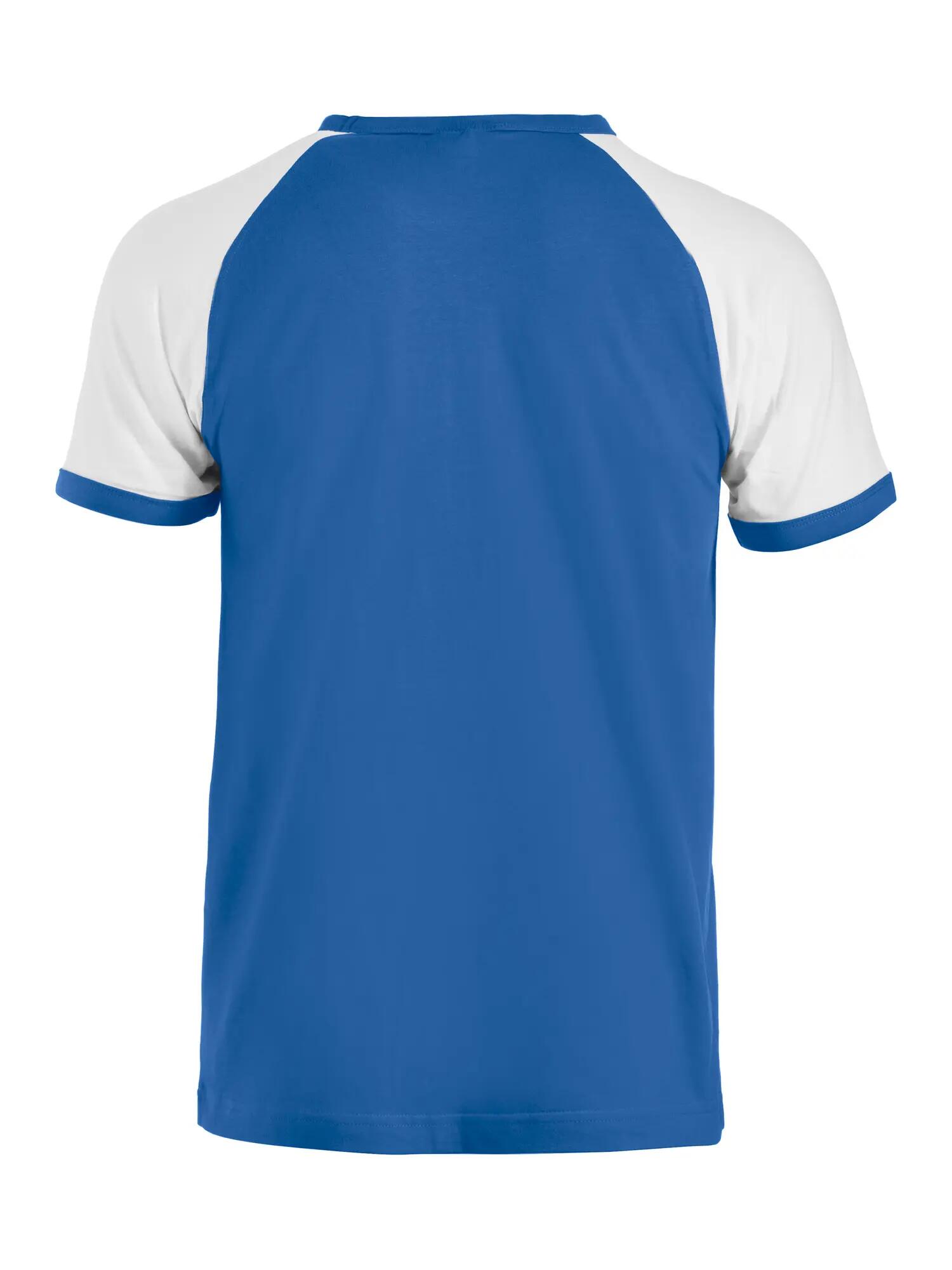 clique Raglan-T - T-shirt raglan bicolor em algodão penteado – royal blue 3/4