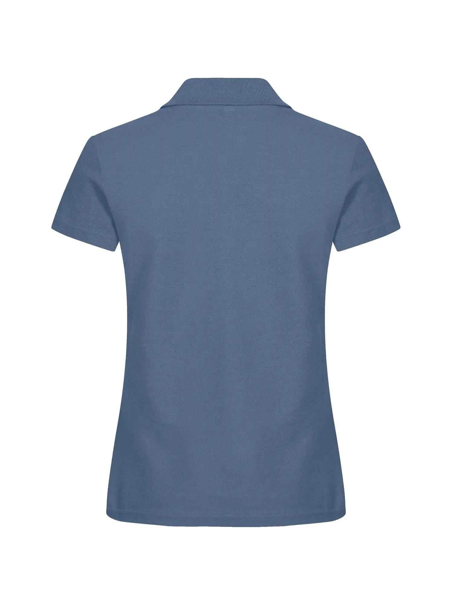 clique Basic Polo Women — 100% katoen, comfortabele pasvorm – Steel Blue 4/5