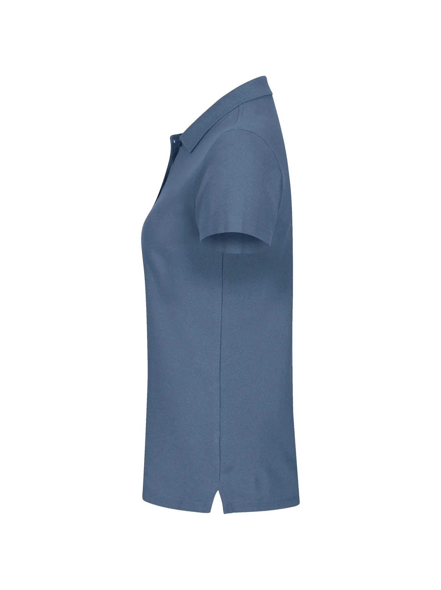 clique Basic Polo Women — 100% katoen, comfortabele pasvorm – Steel Blue 3/5