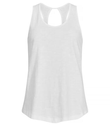 clique Débardeur Slub Femme — 100% coton slub, coupe ajustée – White