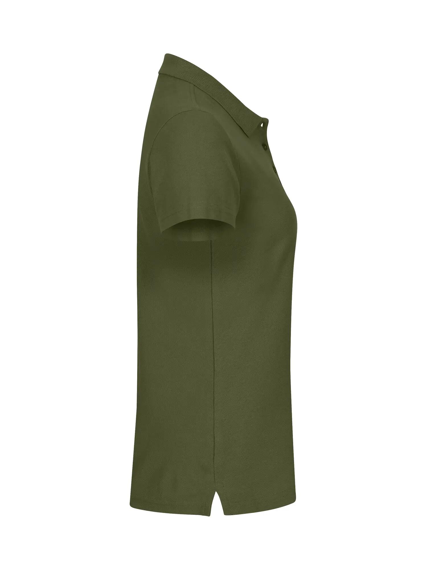 clique Basic Polo Women – 100% algodão, olive green 5/5