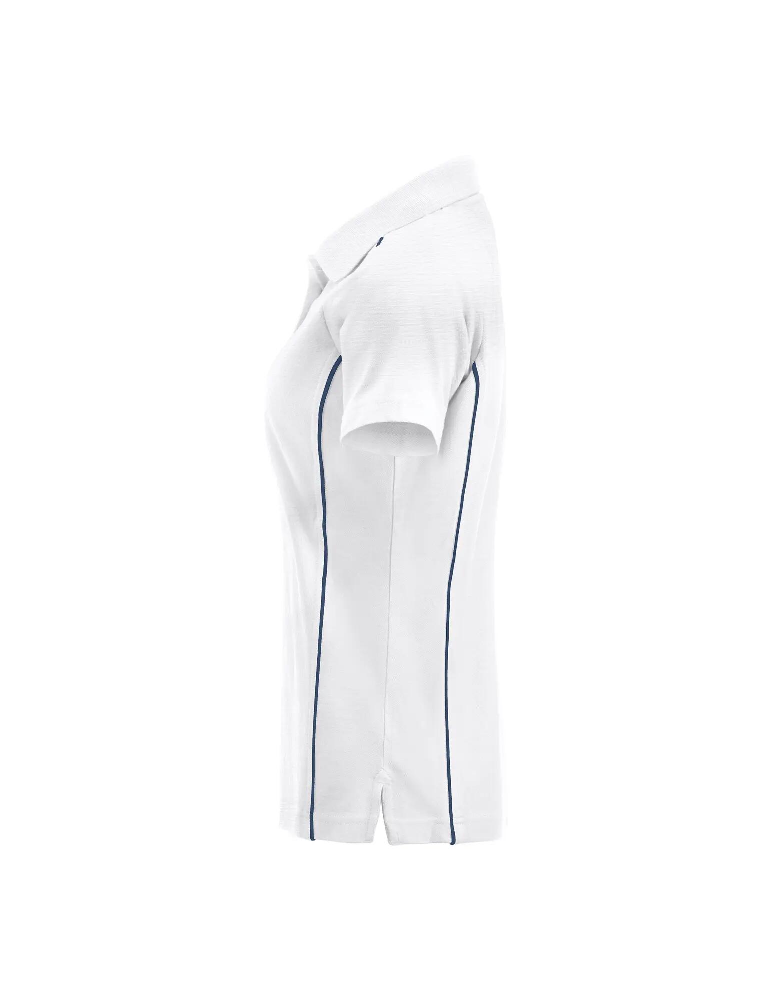clique Polo New Alpena em algodão branco com piping contrastante – white 3/4