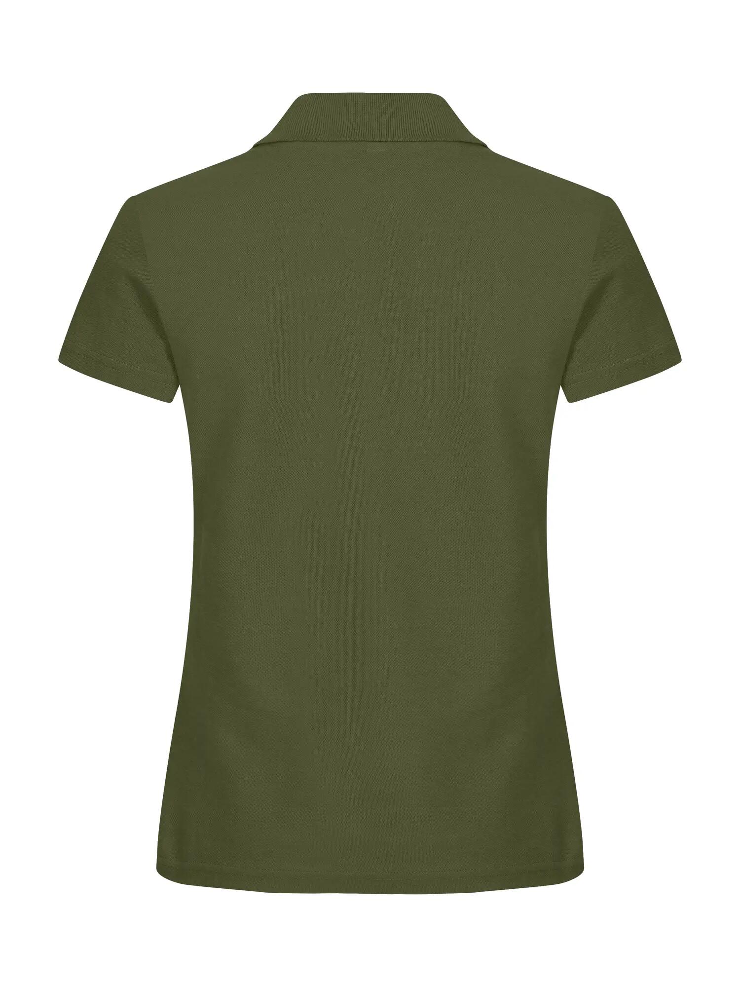clique Basic Polo Women – 100% algodão, olive green 4/5