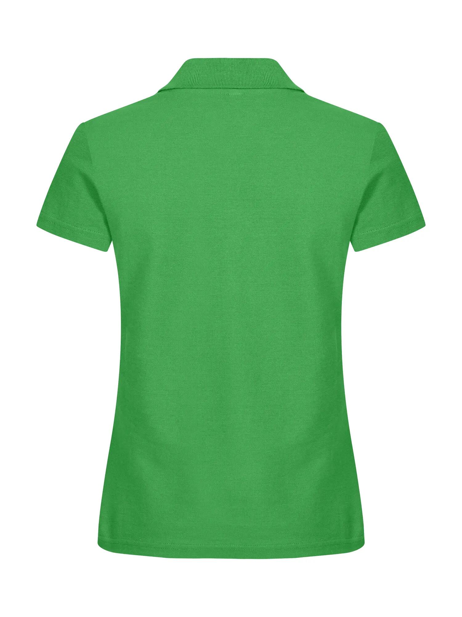 clique Basic Polo Women em algodão — corte ajustado, Apple Green 3/5