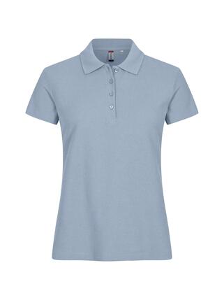 clique Basic Polo Women en coton — coupe féminine, couleur Soft Blue