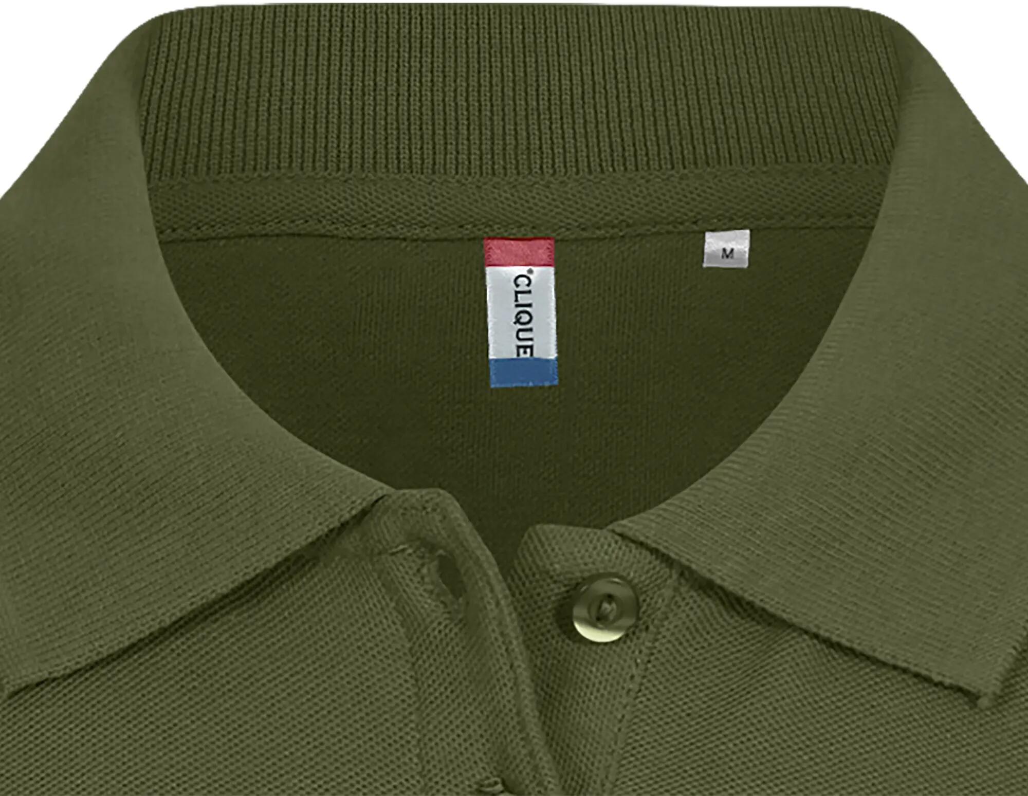 clique Basic Polo Women – 100% algodão, olive green 2/5