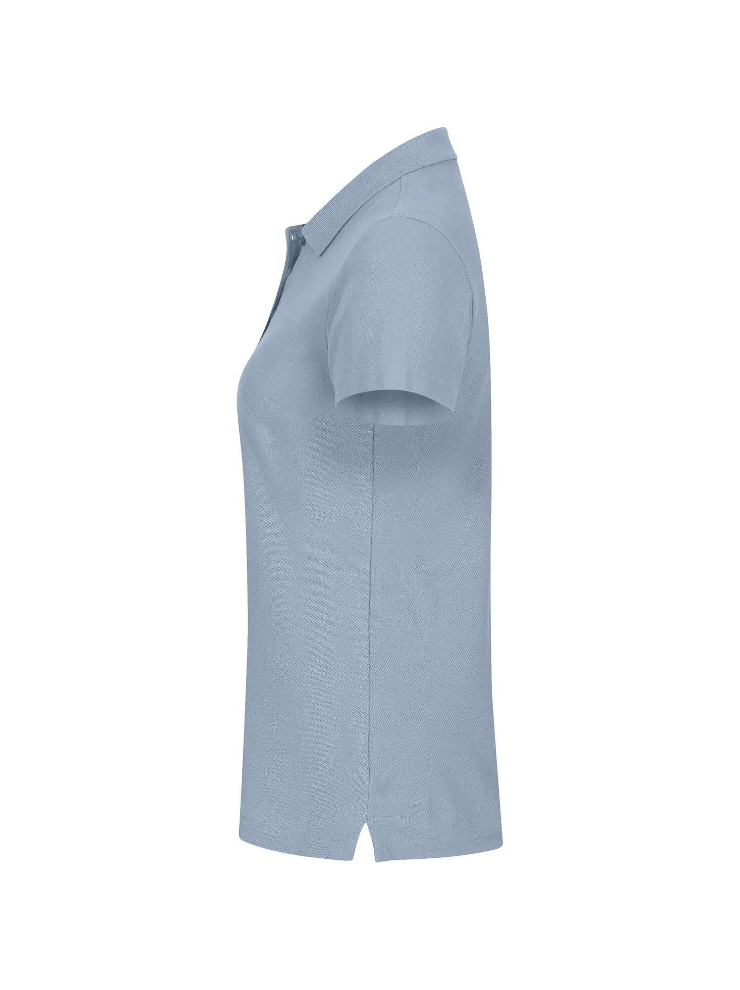 clique Basic Polo Women — damespolo van katoen, kleur Soft Blue 5/5