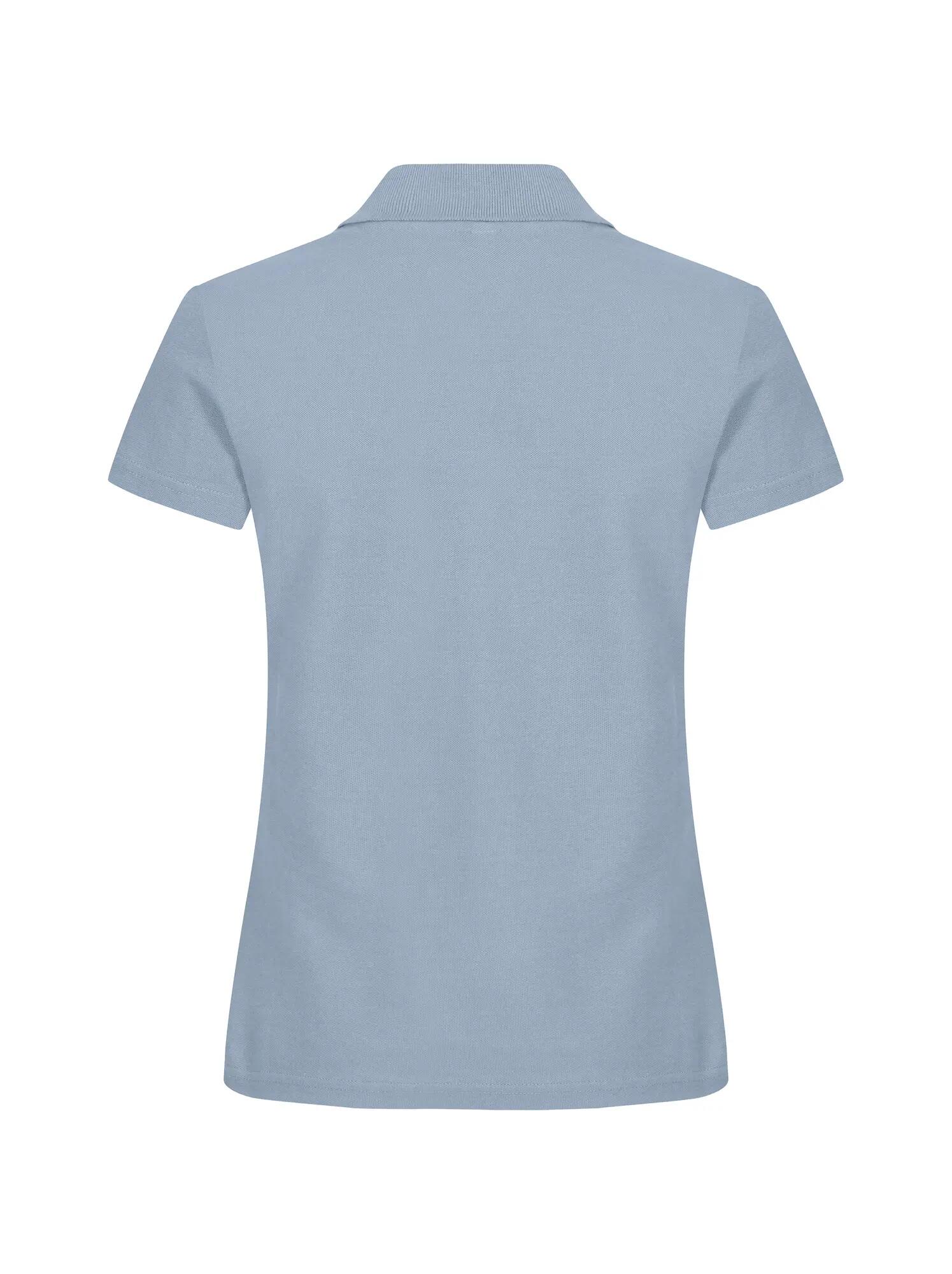 clique Basic Polo Women — damespolo van katoen, kleur Soft Blue 4/5
