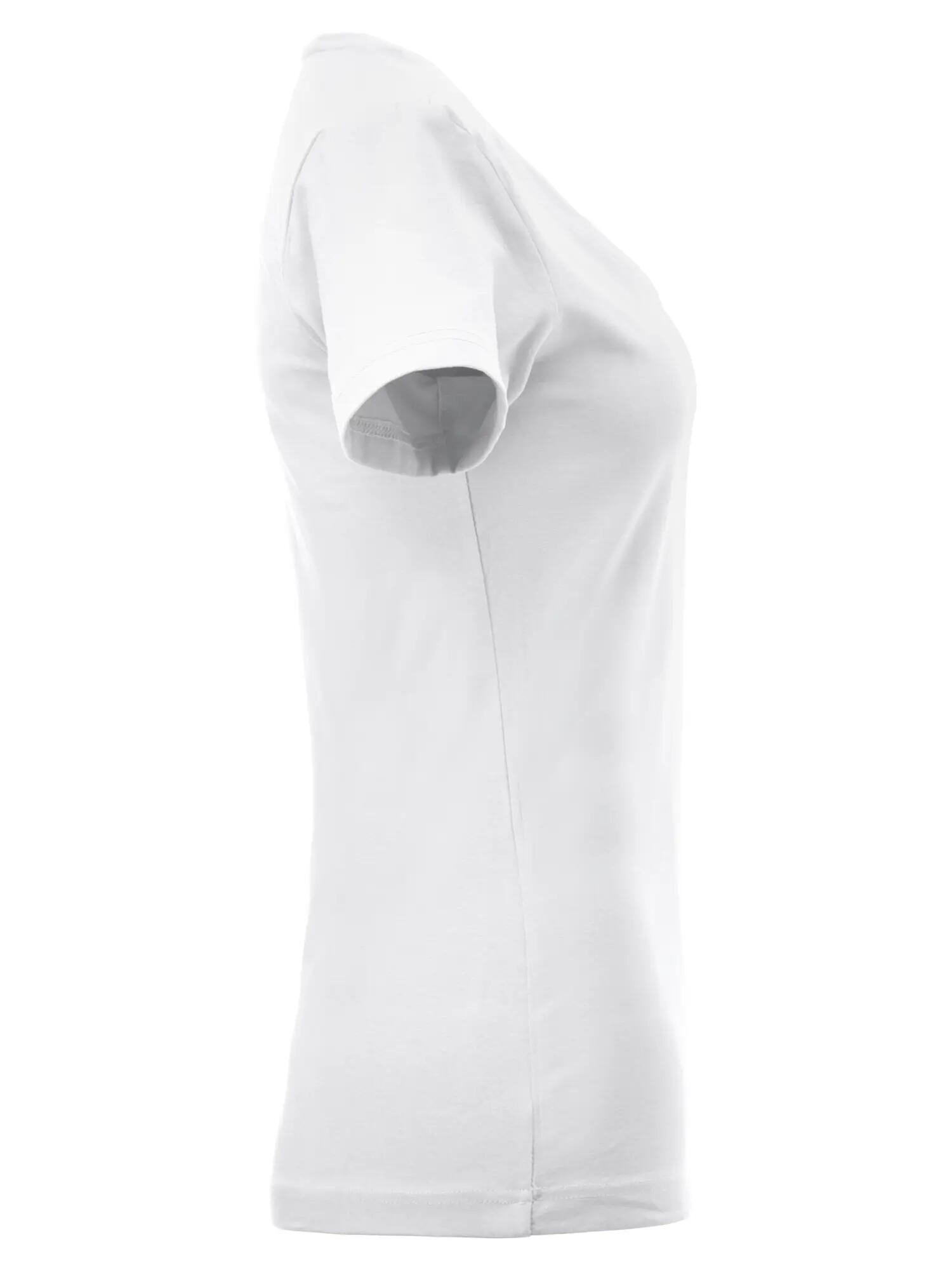 clique Arden top mulher decote V algodão elástico branco – white 4/4