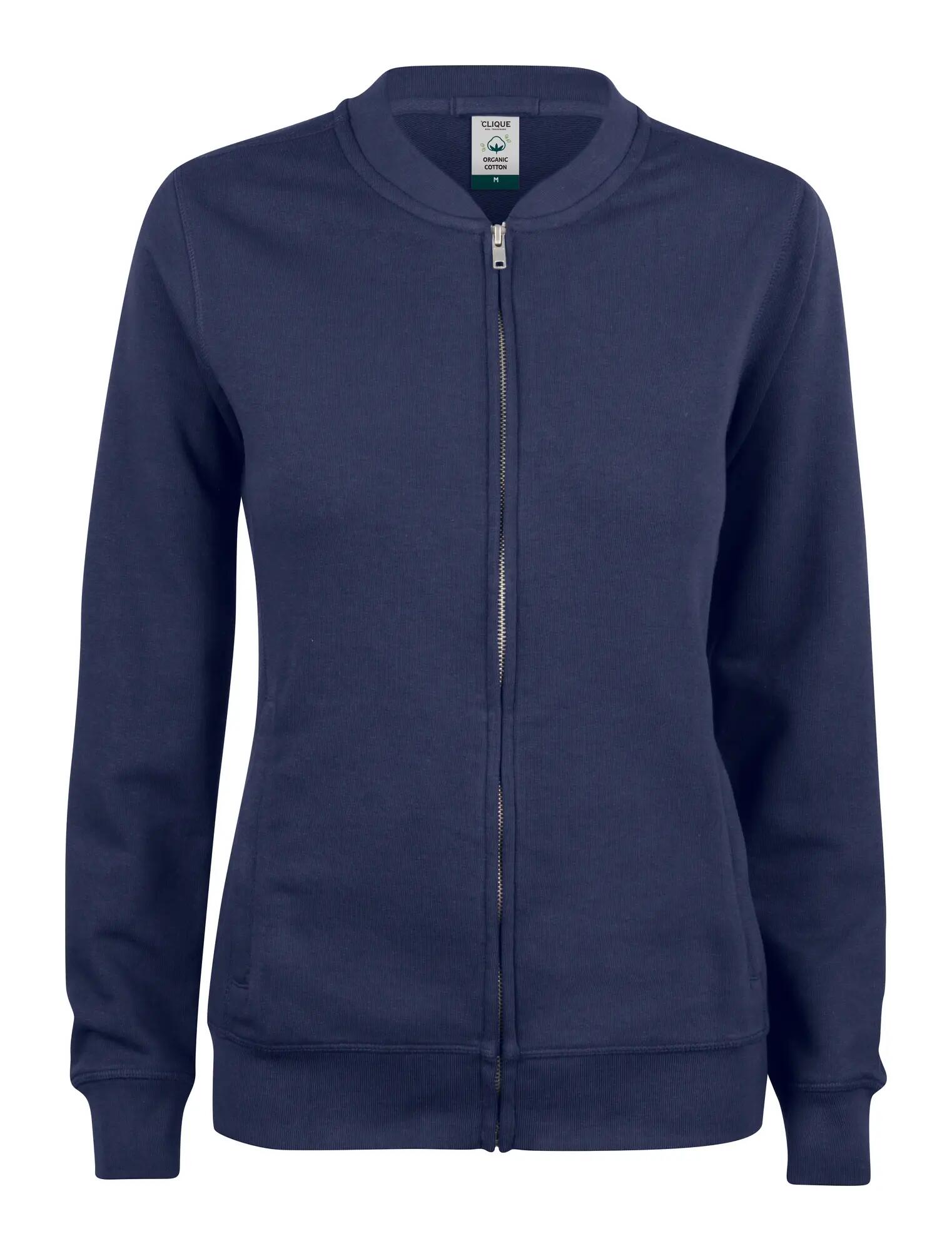 clique Premium OC Cardigan Damen Bio-Baumwolle mit Recycling-Polyester – dark 1/4