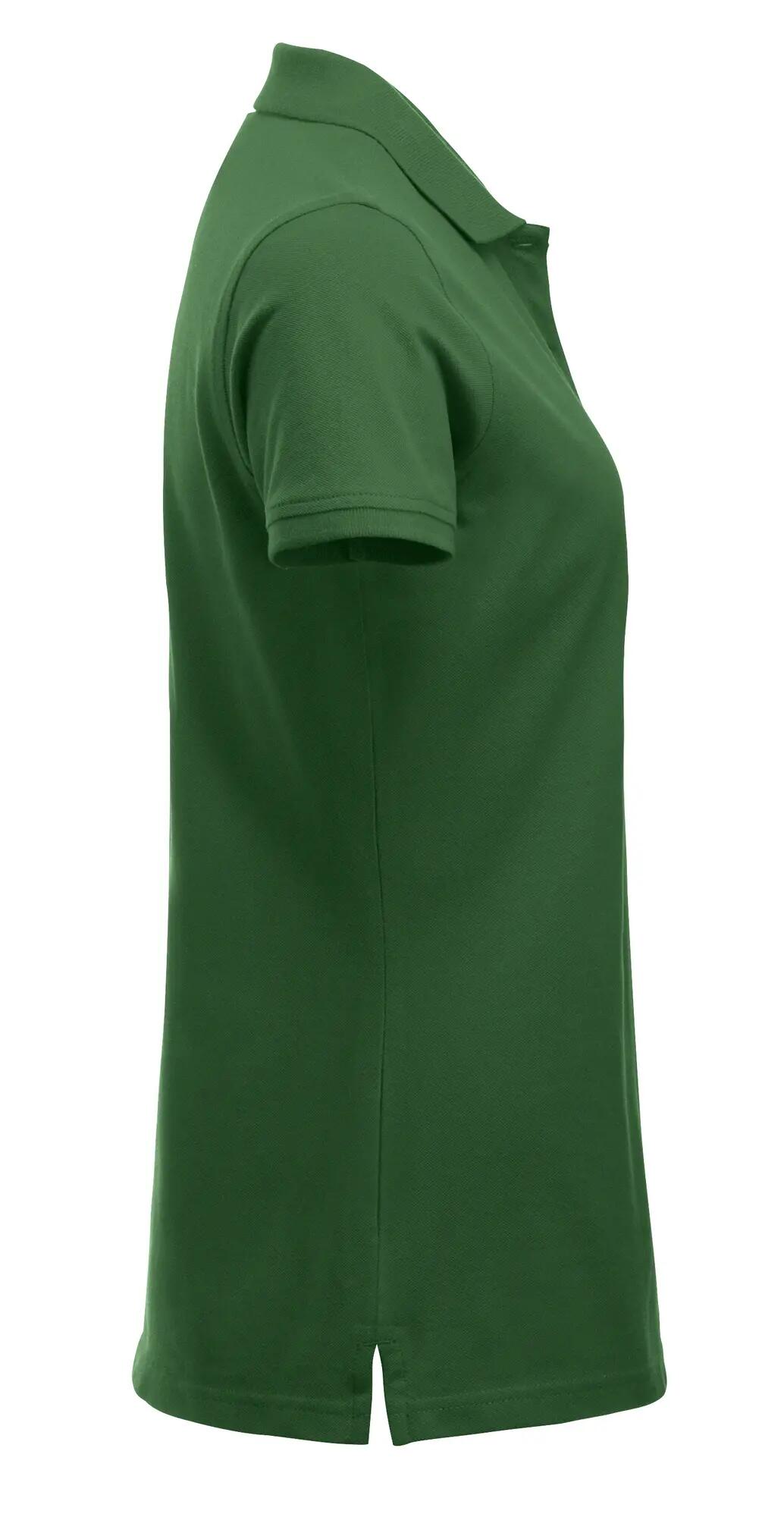 clique Classic Marion S/S Polo mujer — corte moderno, algodón – bottle green 4/4