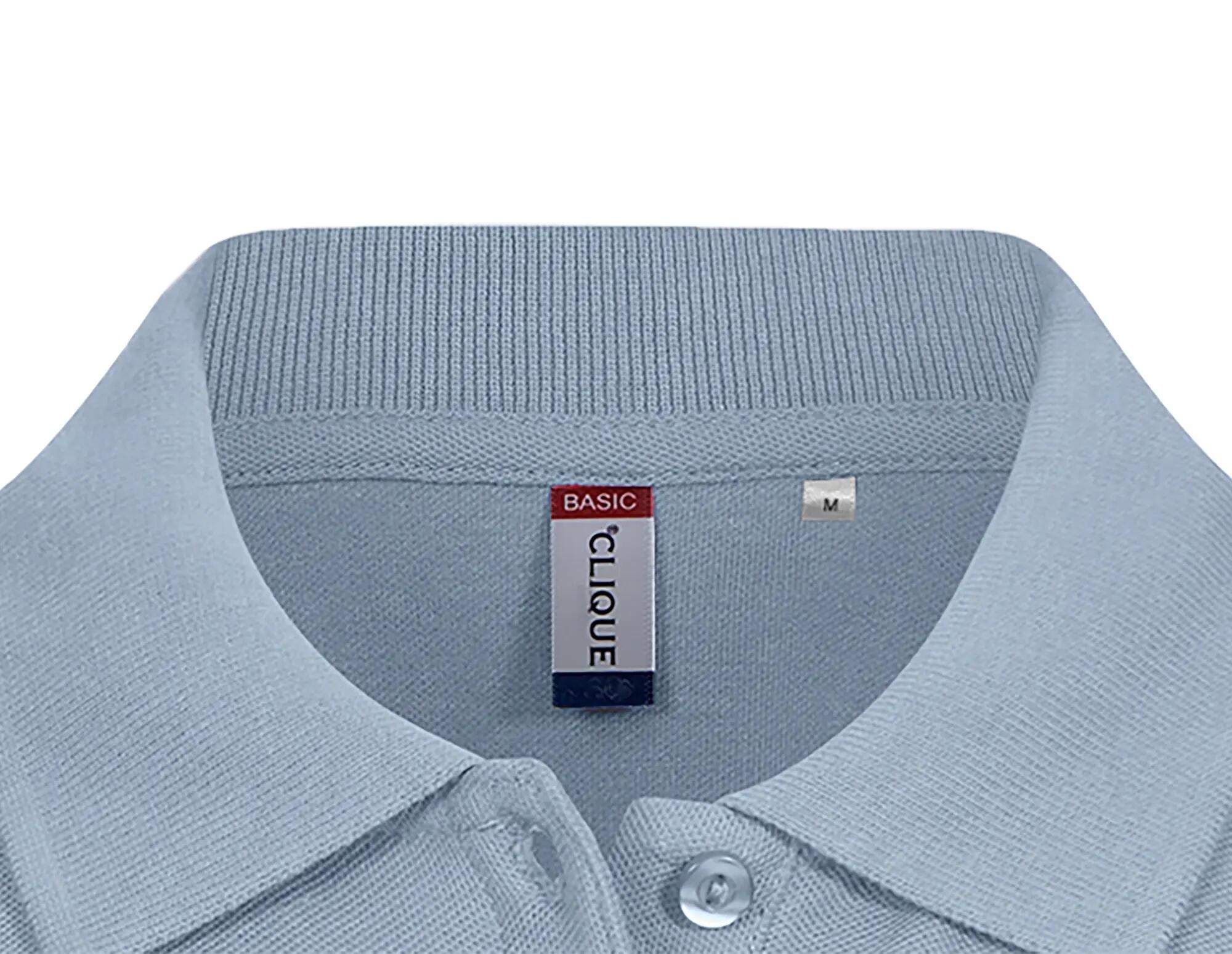 clique Basic Polo Women — damespolo van katoen, kleur Soft Blue 3/5