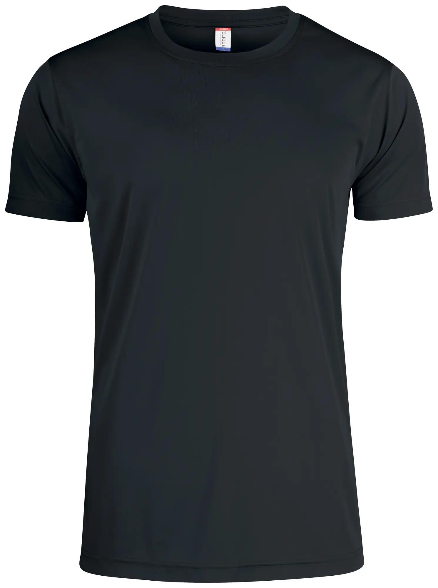 clique Basic Active-T t-shirt homem 100% poliéster – black 1/4