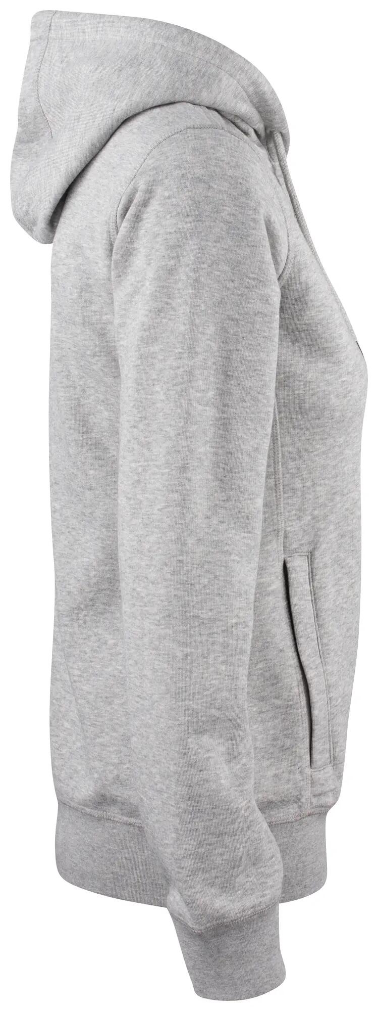 clique Premium OC Hoody Full Zip Women em algodão orgânico – grey melange 4/4