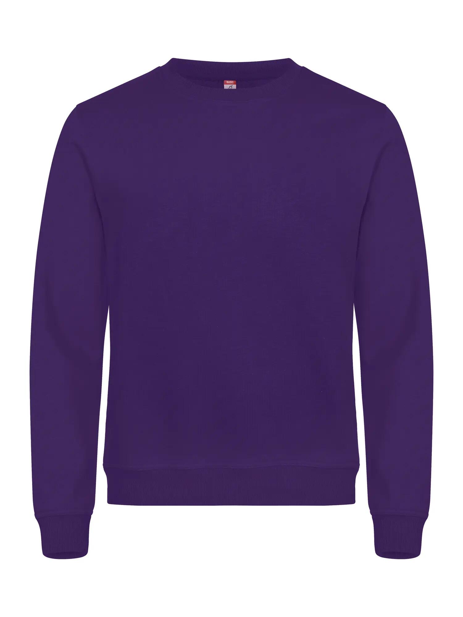 clique Basic Roundneck unisex bluza trwały materiał – bright lilac 1/4