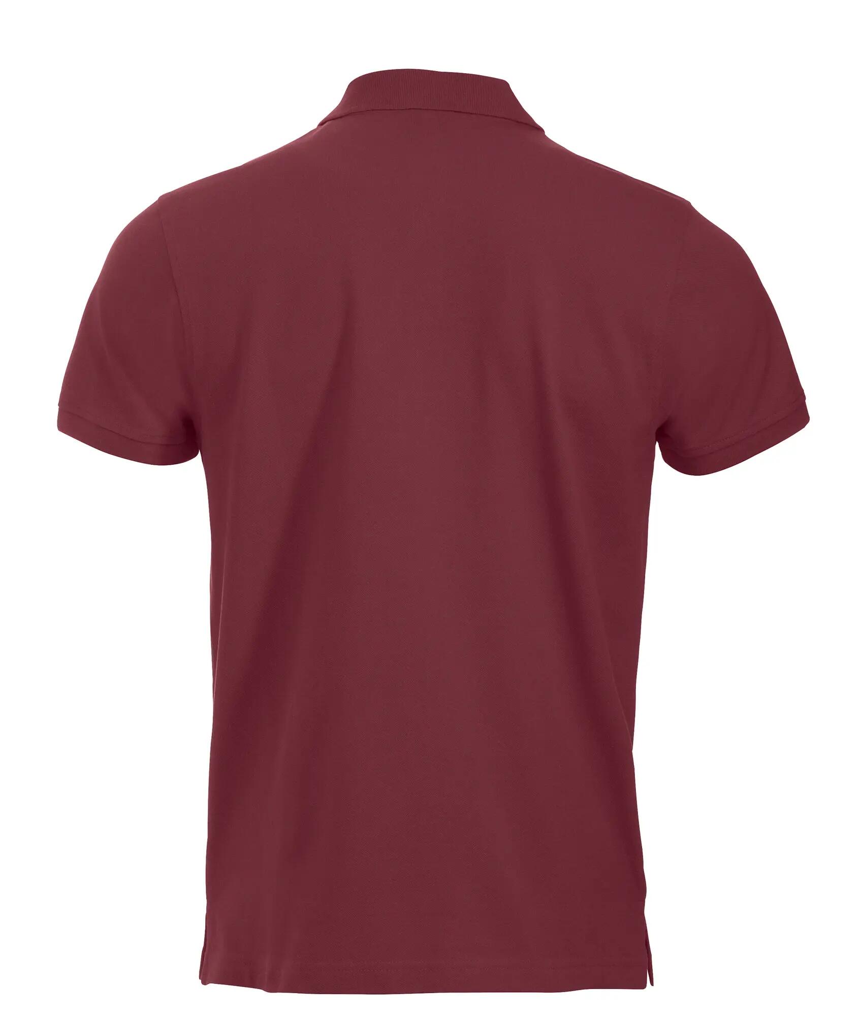 clique Classic Lincoln S/S Polo in cotone — vestibilità moderna – burgundy 2/4