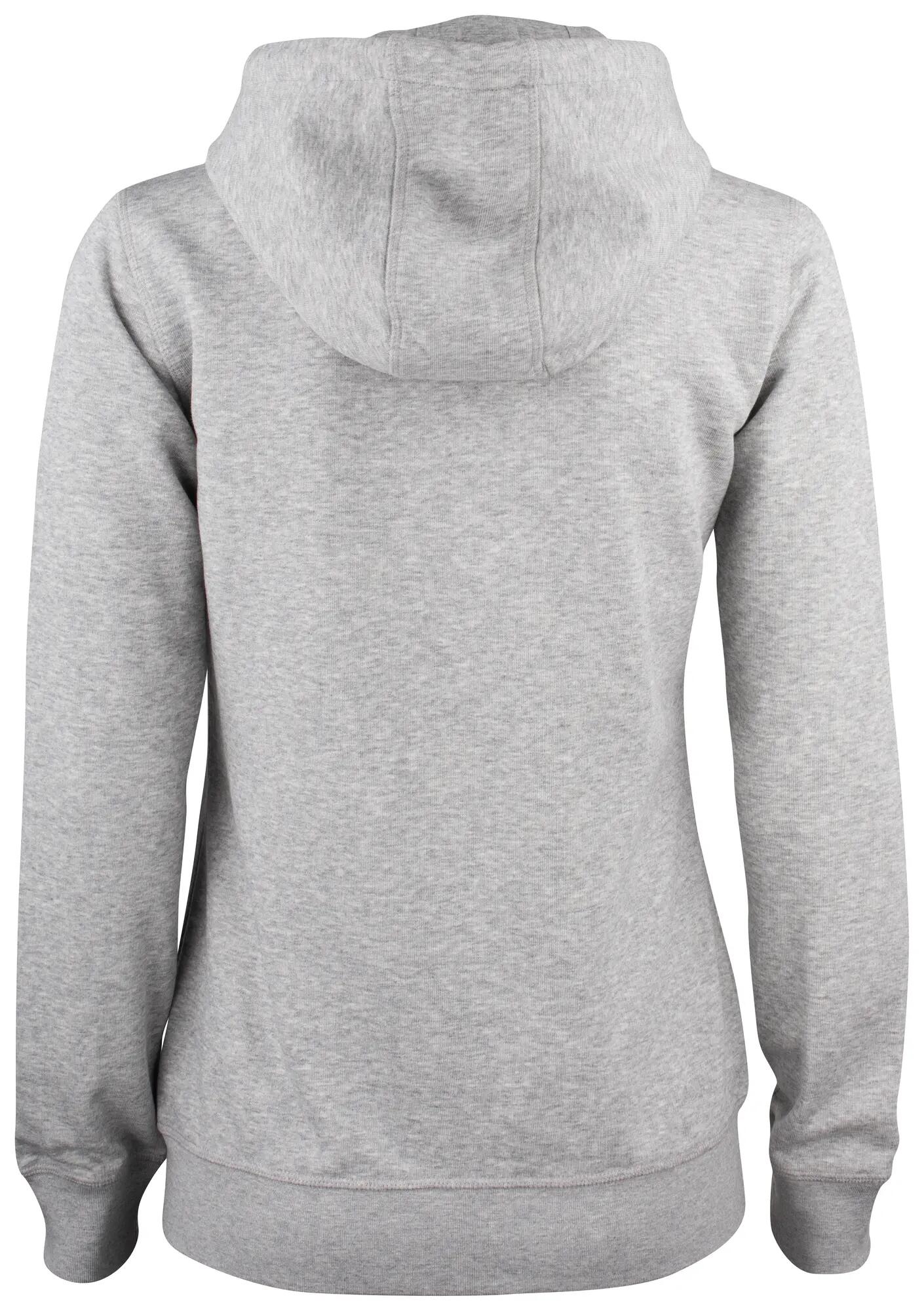 clique Premium OC Hoody Full Zip Women em algodão orgânico – grey melange 2/4