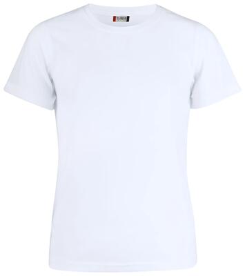 Clique neon-t polyester t-shirt met katoengevoel – white
