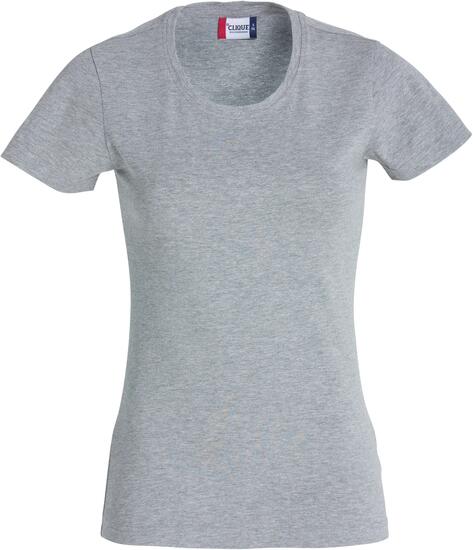 clique Haut femme Carolina S/S col rond extensible – Grey Melange