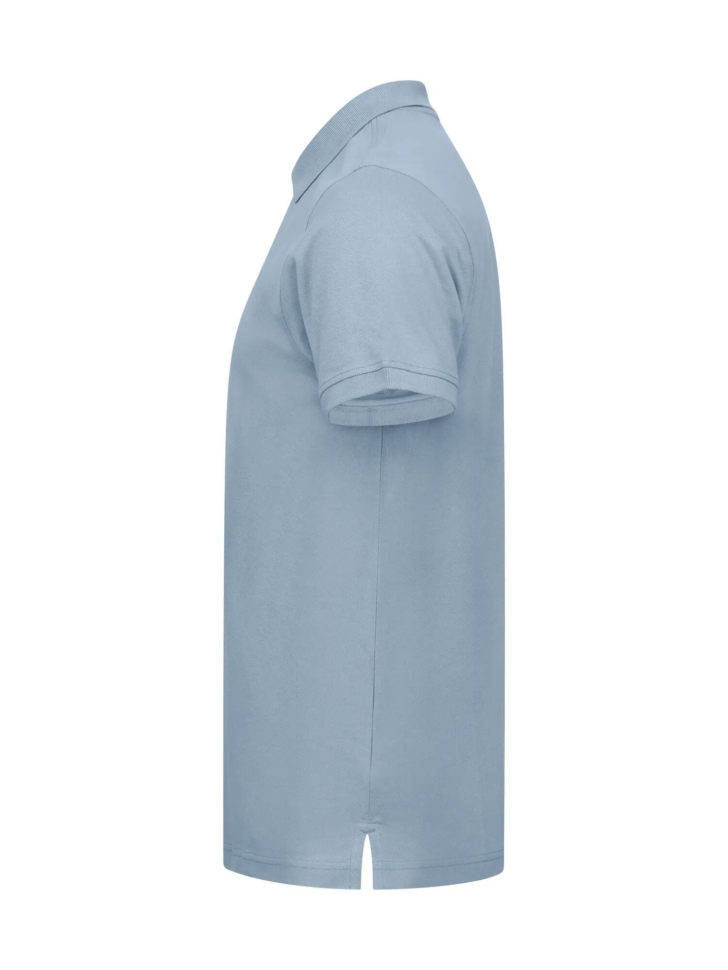 clique Classic Lincoln S/S Polo em algodão, corte moderno – Soft Blue 4/4