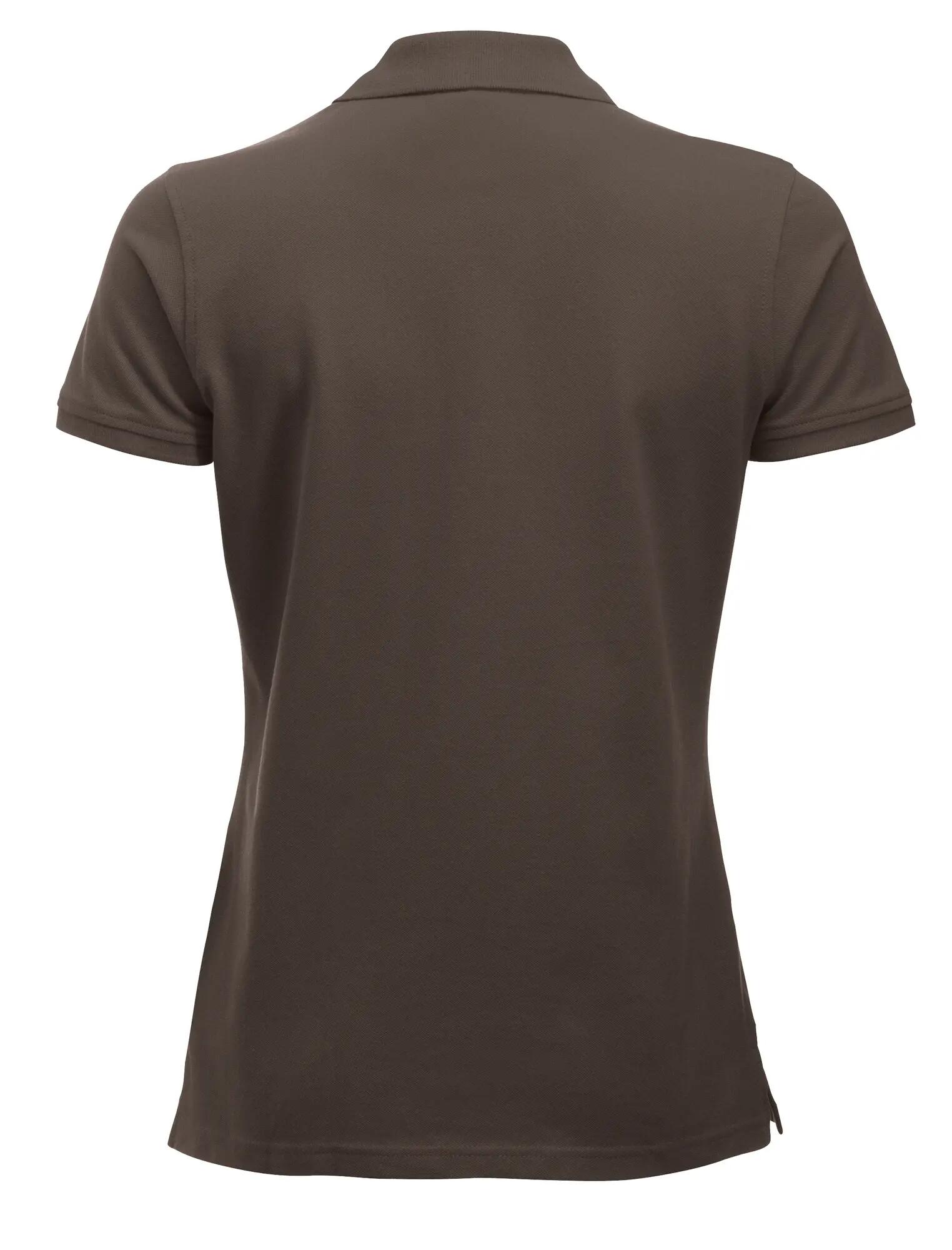 clique Classic Marion S/S Damespolo — moderne pasvorm, katoen – dark mocca 2/4