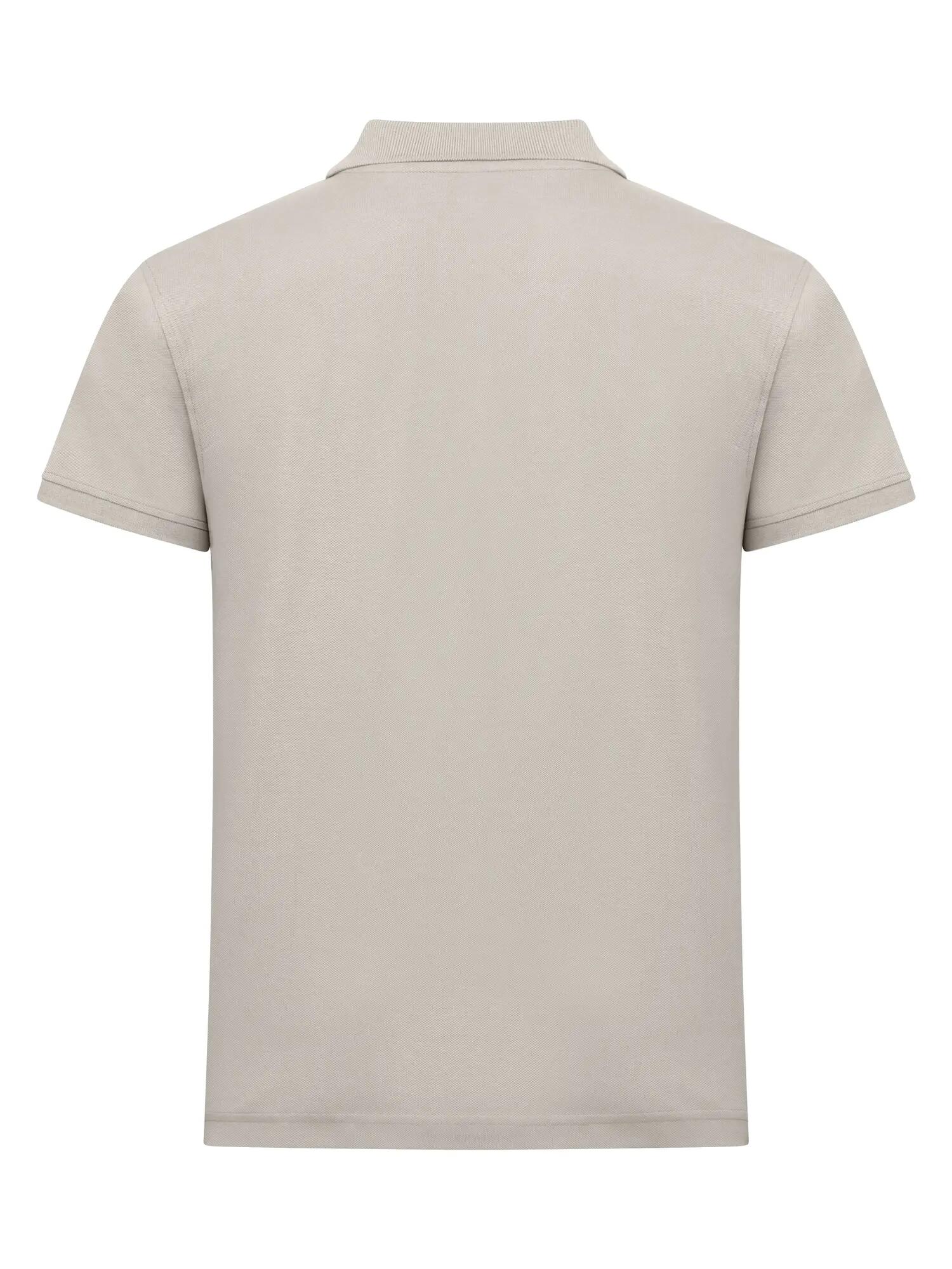 clique Classic Lincoln S/S Polo em algodão – corte moderno – Stone 2/4