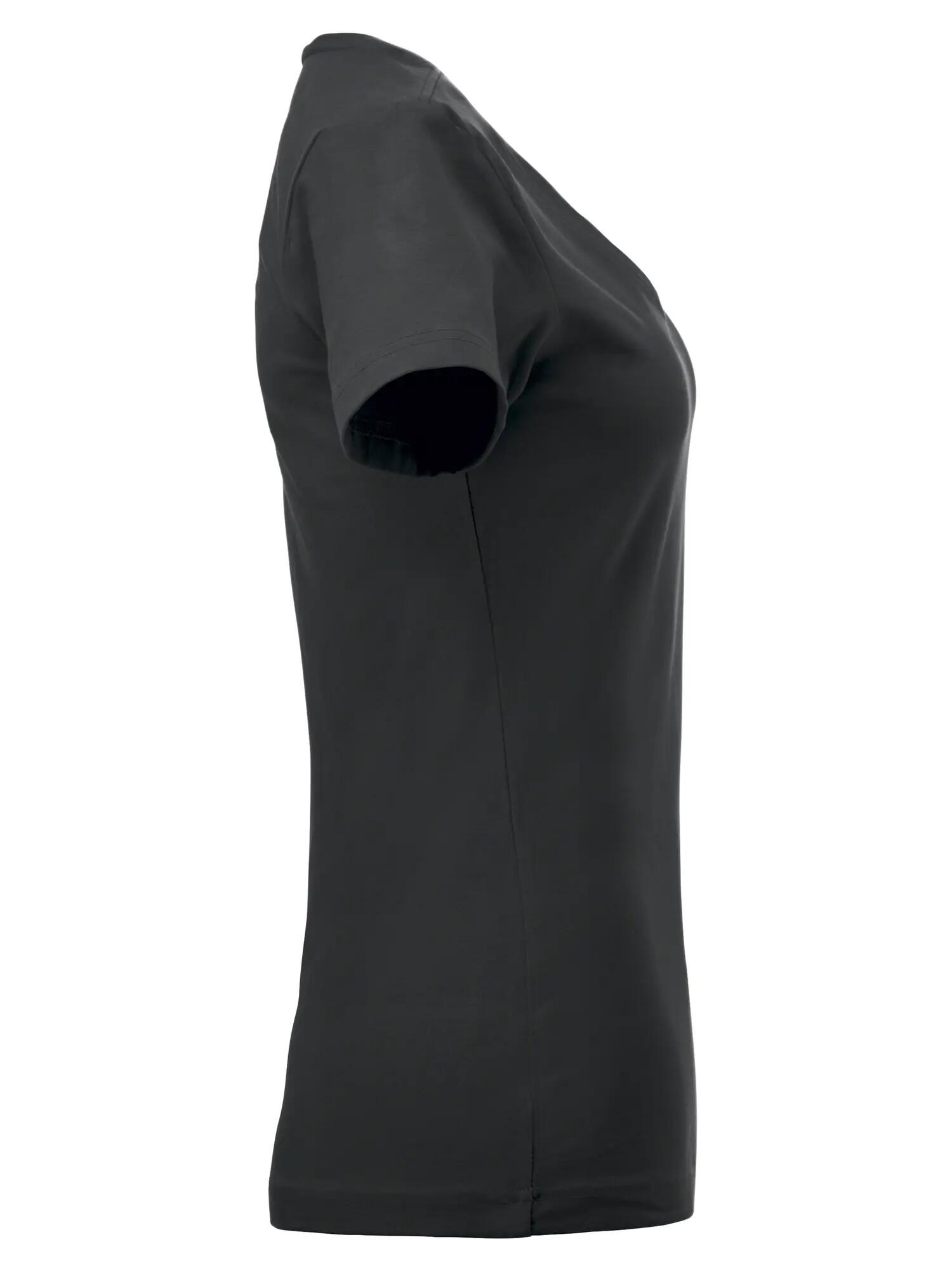 clique Arden - Top donna scollo a V elasticizzato in jersey – black 4/4
