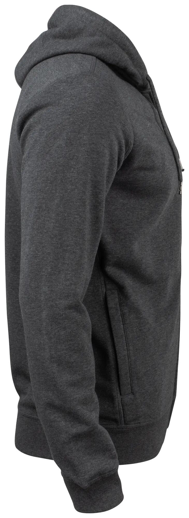 clique Premium OC Hoody Full Zip aus Bio-Baumwollmix – anthracite melange 4/4