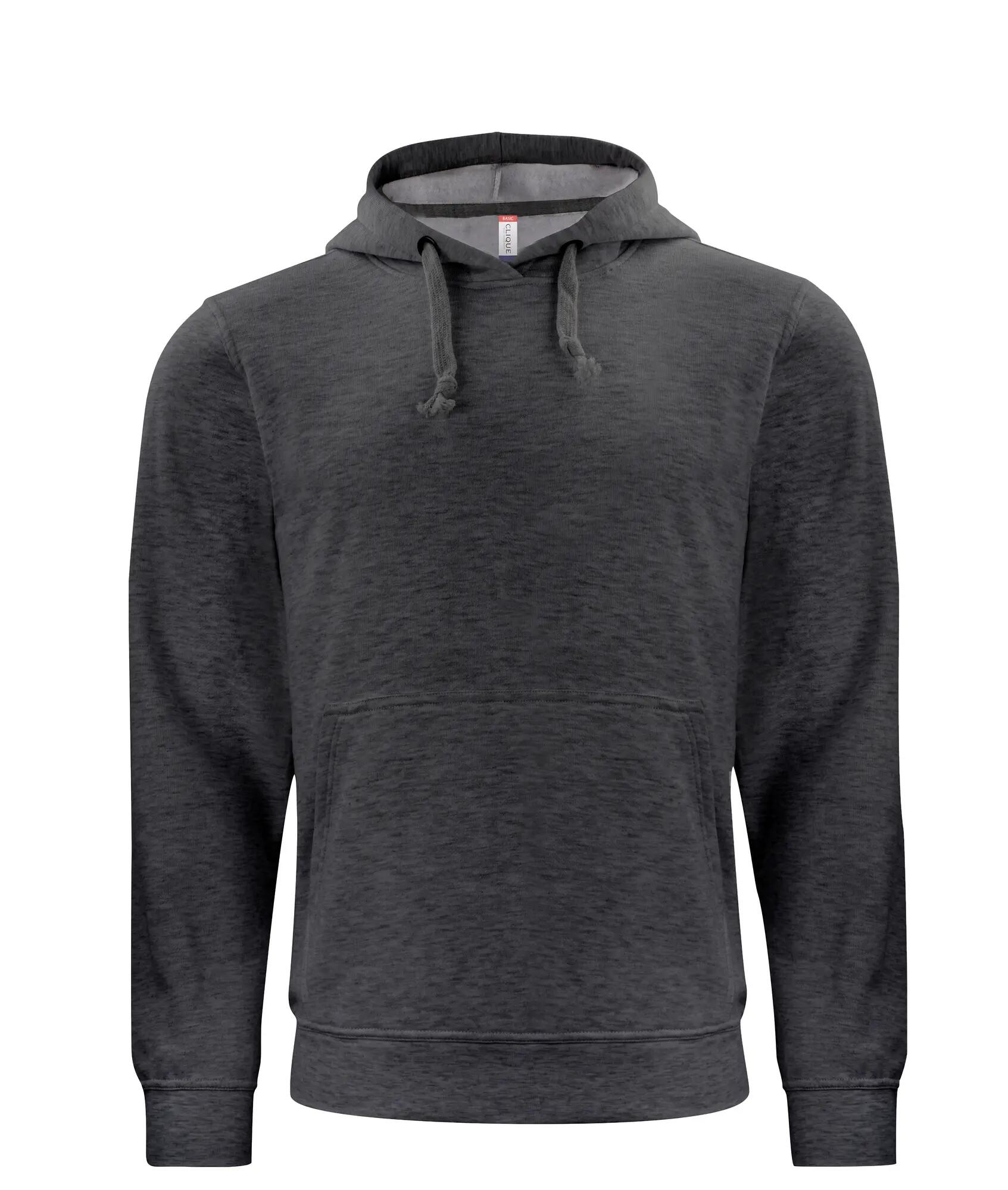 clique Basic Hoody sweat com capuz unisexo Anthracite Melange 1/4