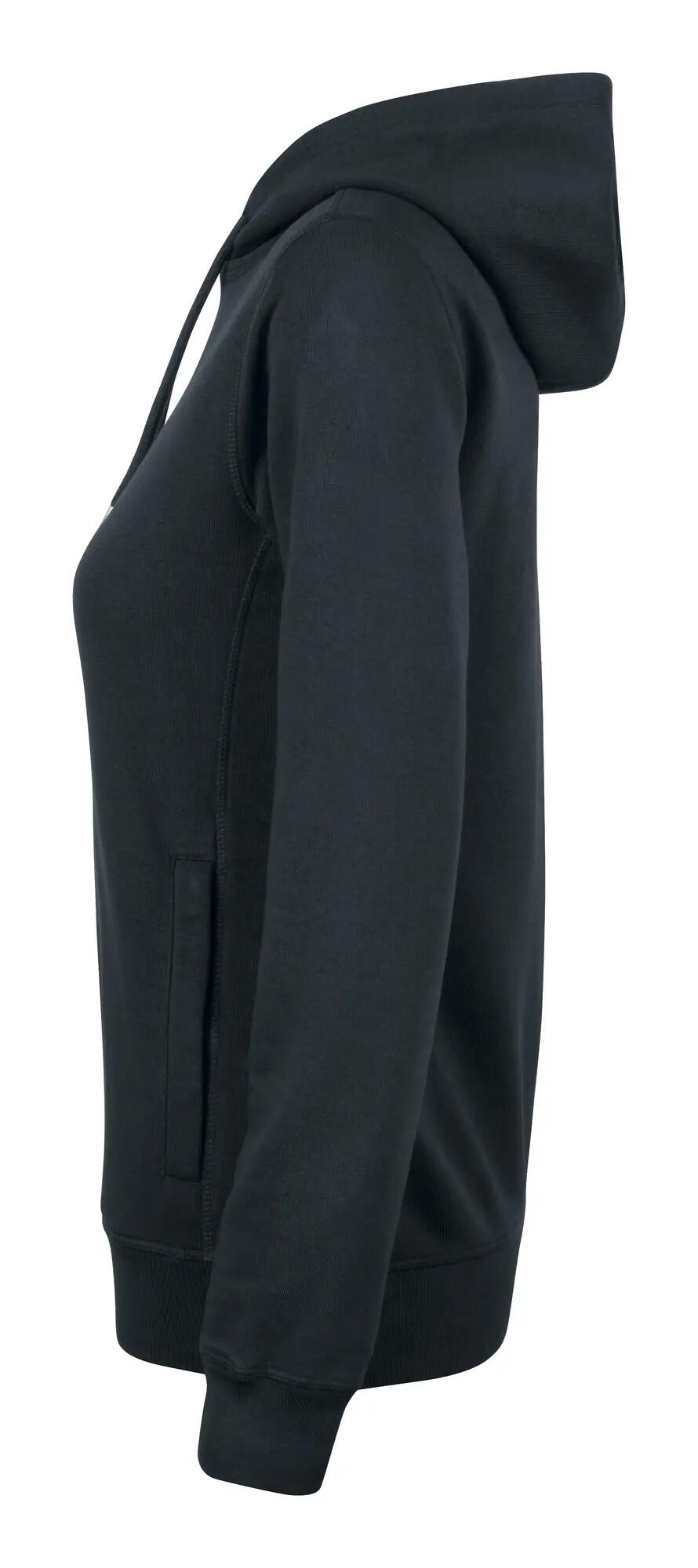 clique Premium OC Hoody Women aus Bio-Baumwolle und recyceltem Polyester – black 3/4