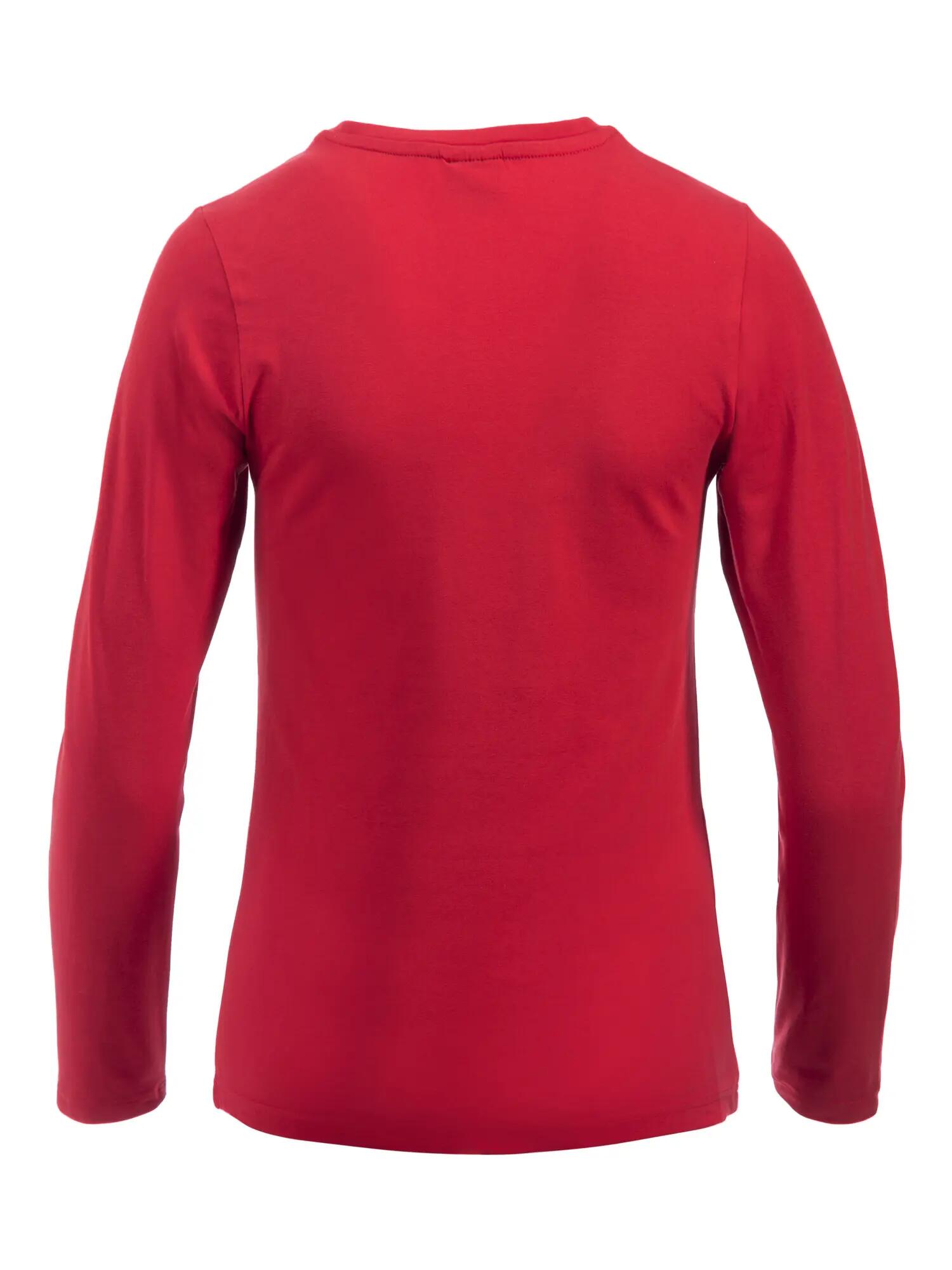 clique Top feminino Carolina L/S manga longa em jersey stretch – red 2/4