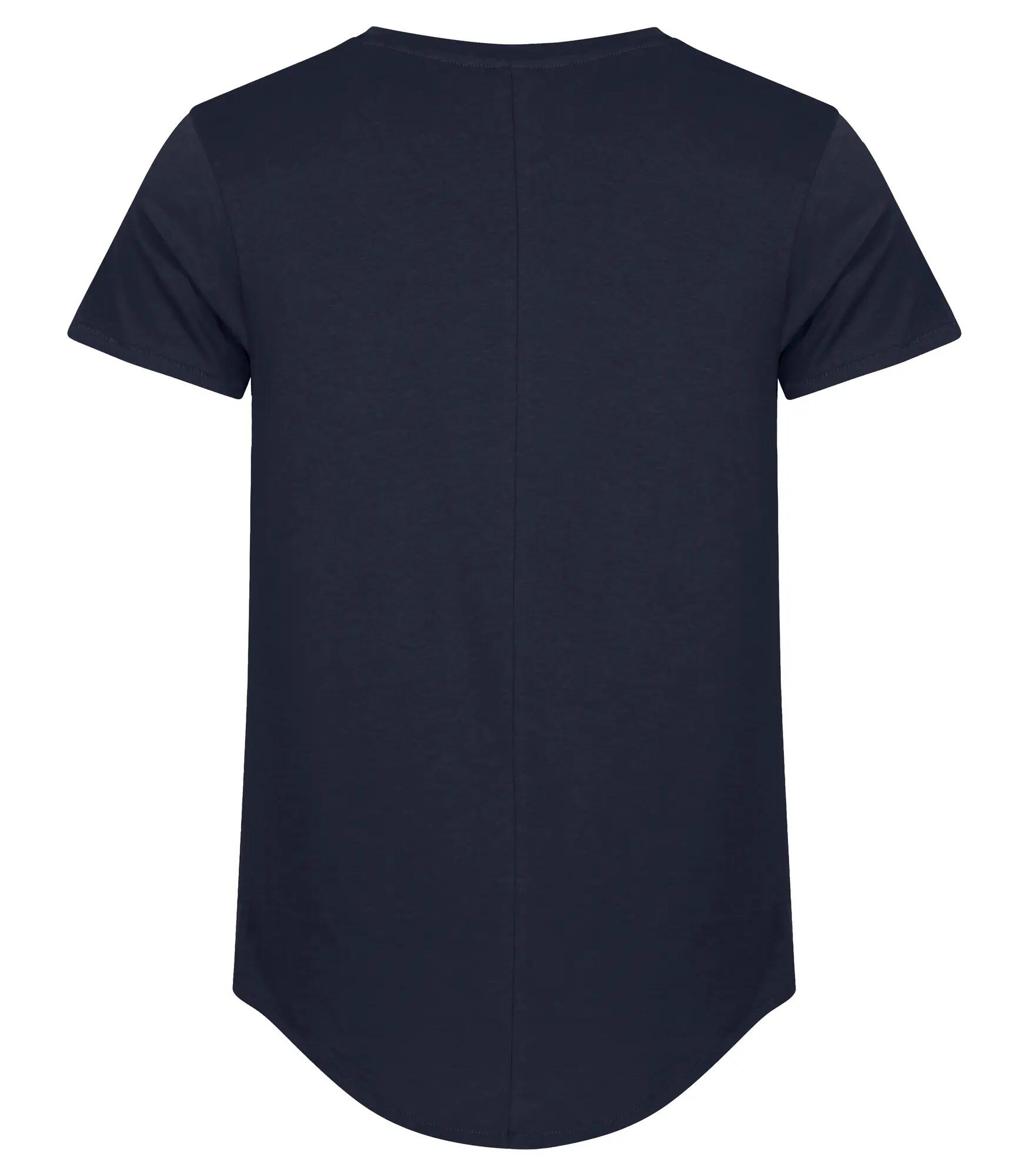 clique T-shirt homem Brooklyn 100% algodão, corte mais longo – Dark Navy 2/4