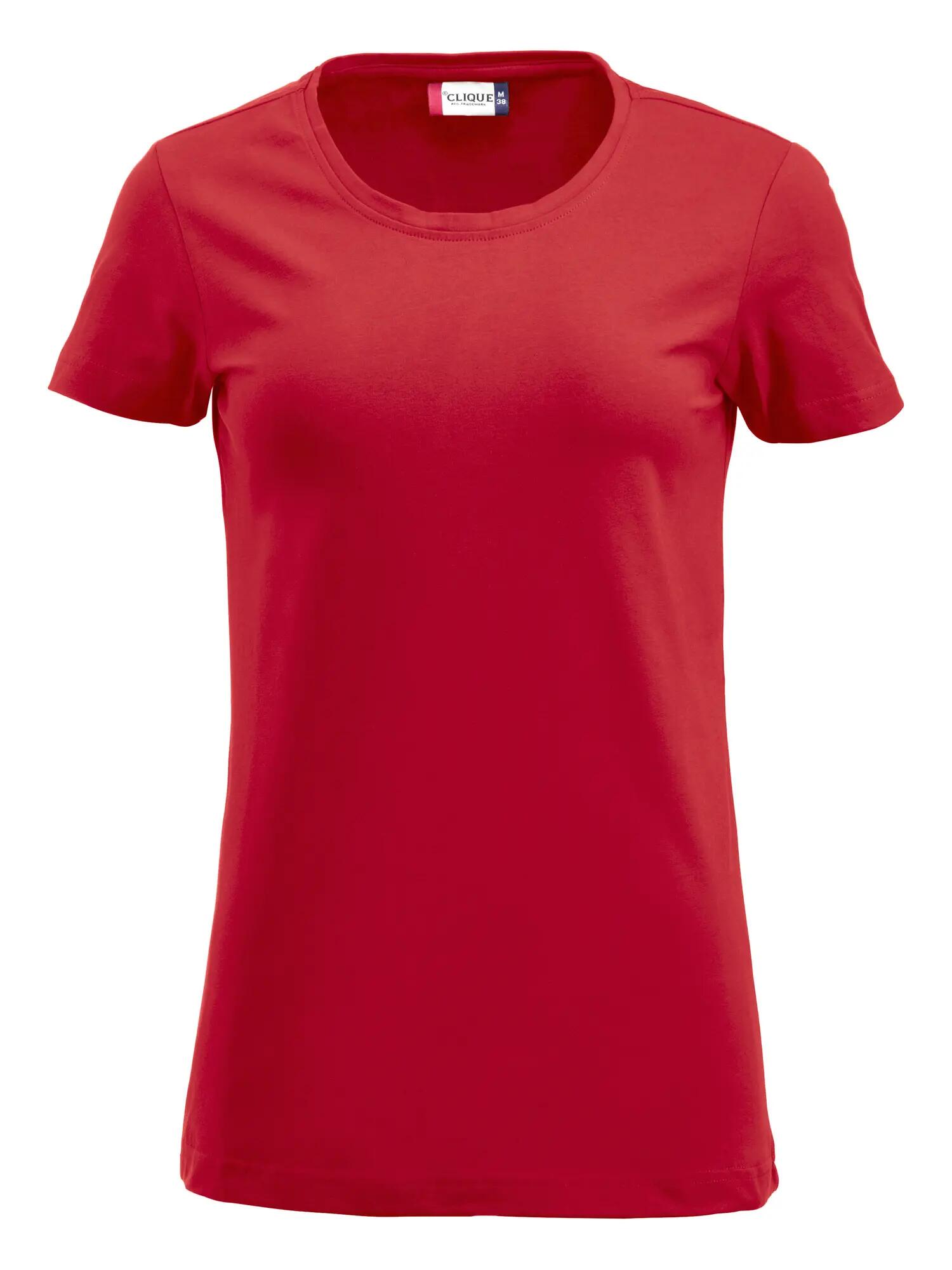 clique Carolina S/S - top femme manches courtes en jersey stretch – red 1/4