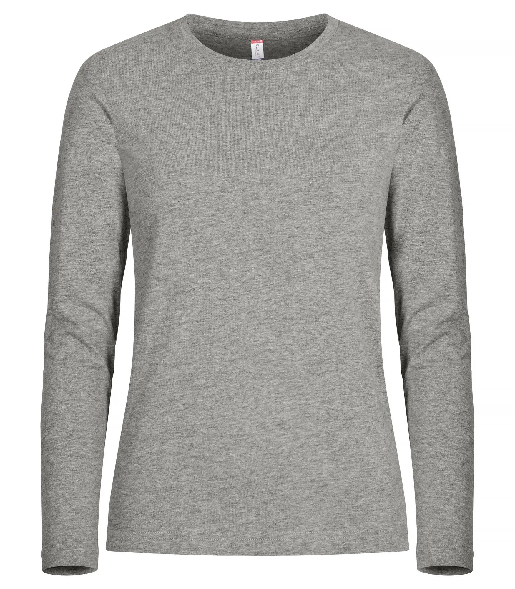 clique Premium Fashion-T L/S Women T-shirt de manga comprida algodão – Grey 1/4